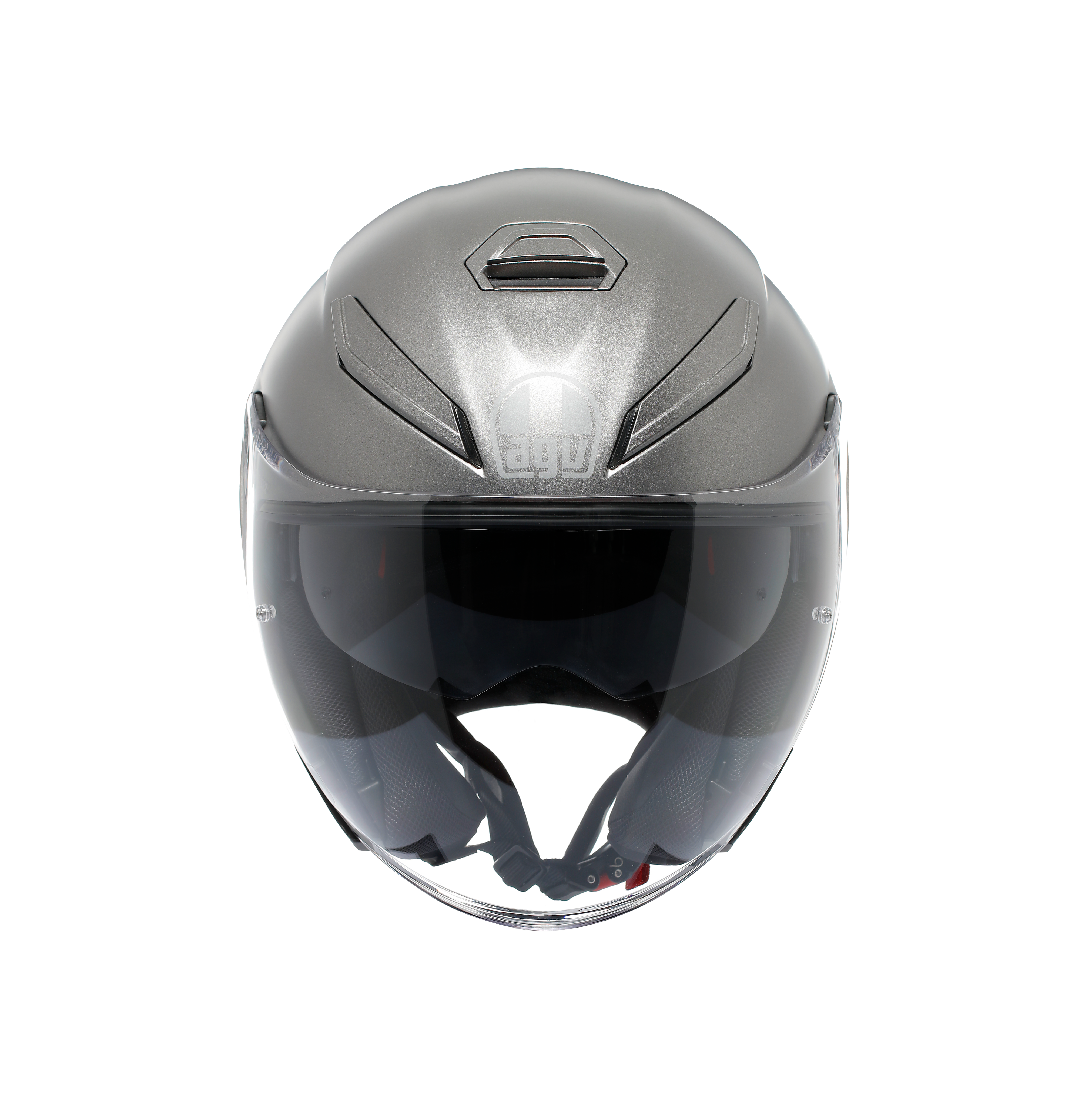 K5 JET EVO MONO MATT LUNA GREY - MOTORBIKE OPEN FACE HELMET E2206 -  - 2