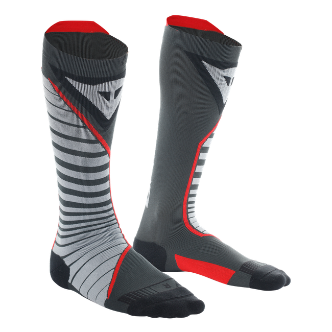 Dainese Unisex Black/Red - Technical Motorcycle Long Socks - Accessories - 42/44