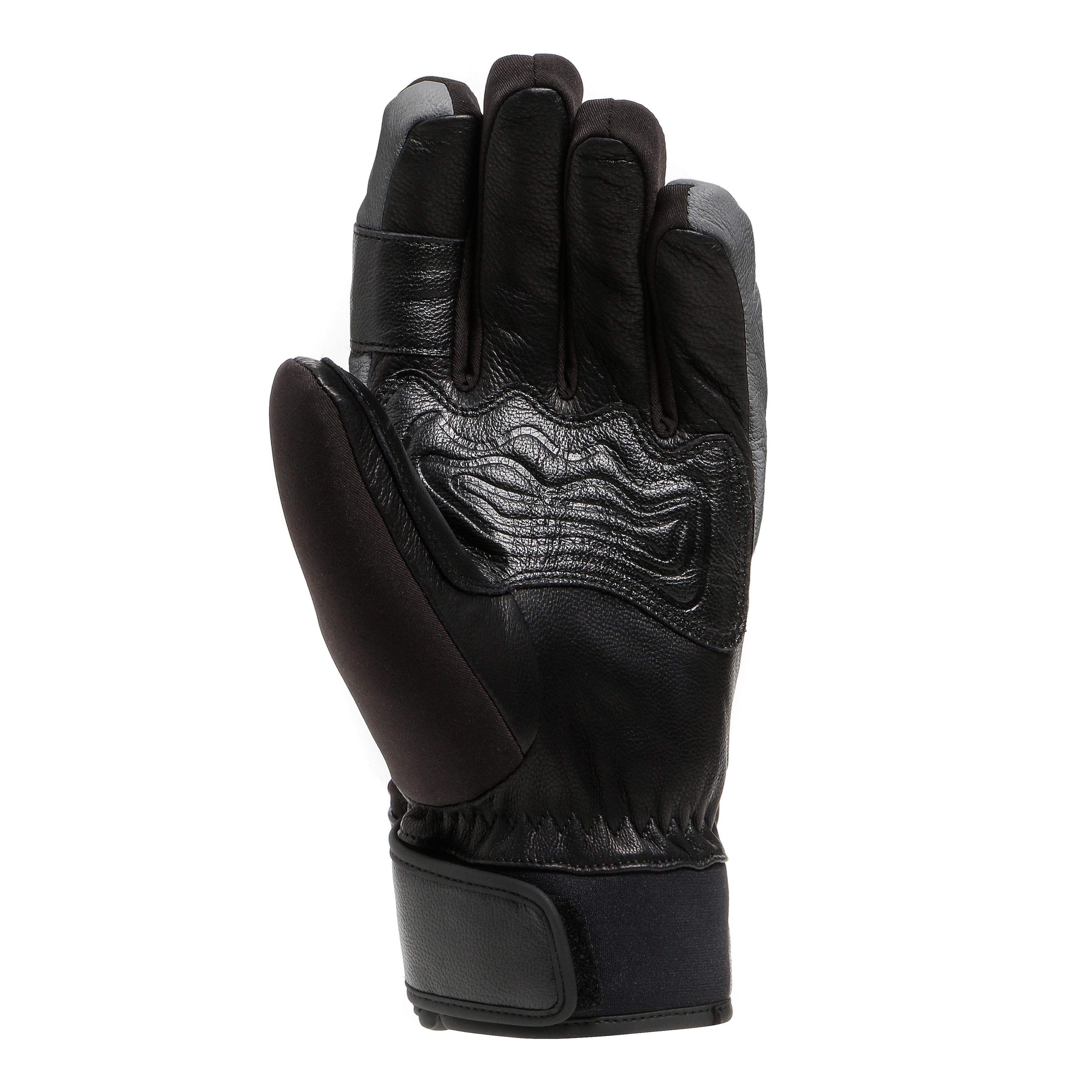 MEN'S ESSENTIAL SLOPE SKI GLOVES - BLACK/GREY - 2