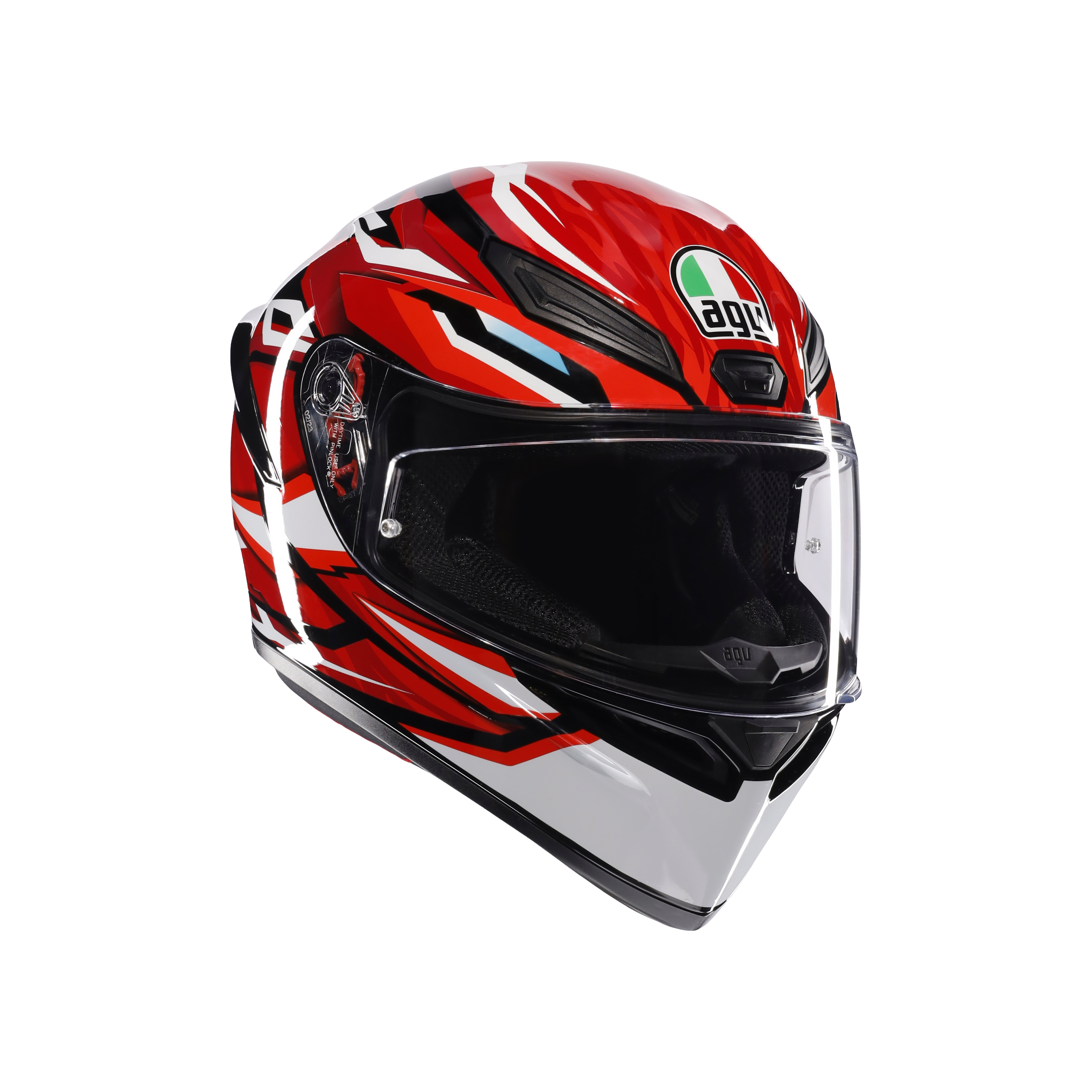 K1 S LION BLACK/RED/WHITE - CASCO MOTO INTEGRAL DOT (E2206) -  - 6