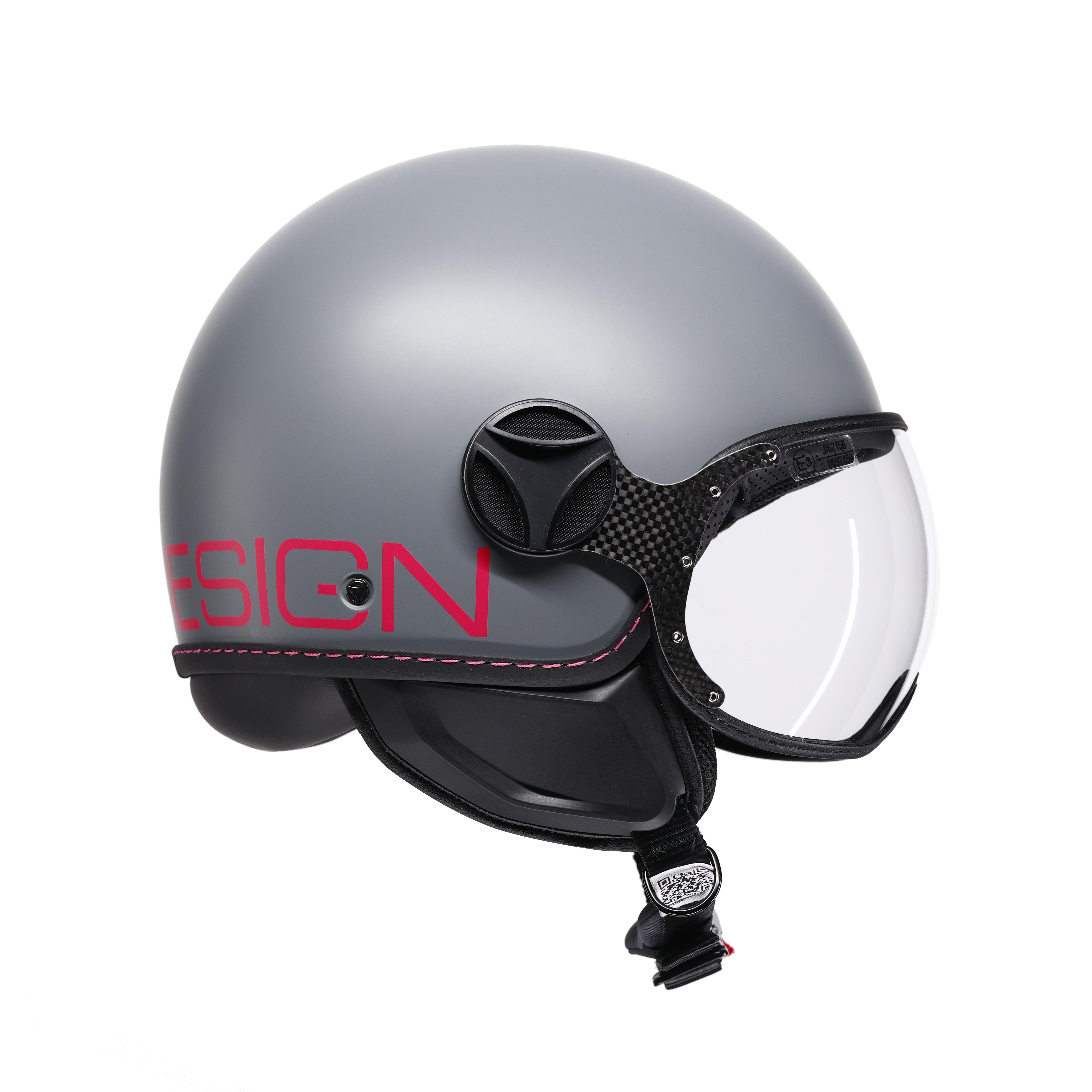 MOMODESIGN FGTR CLASSIC - JET-HELM MIT VISIER E2206 - FLUO MATT GREY/FUCSIA -  - 3