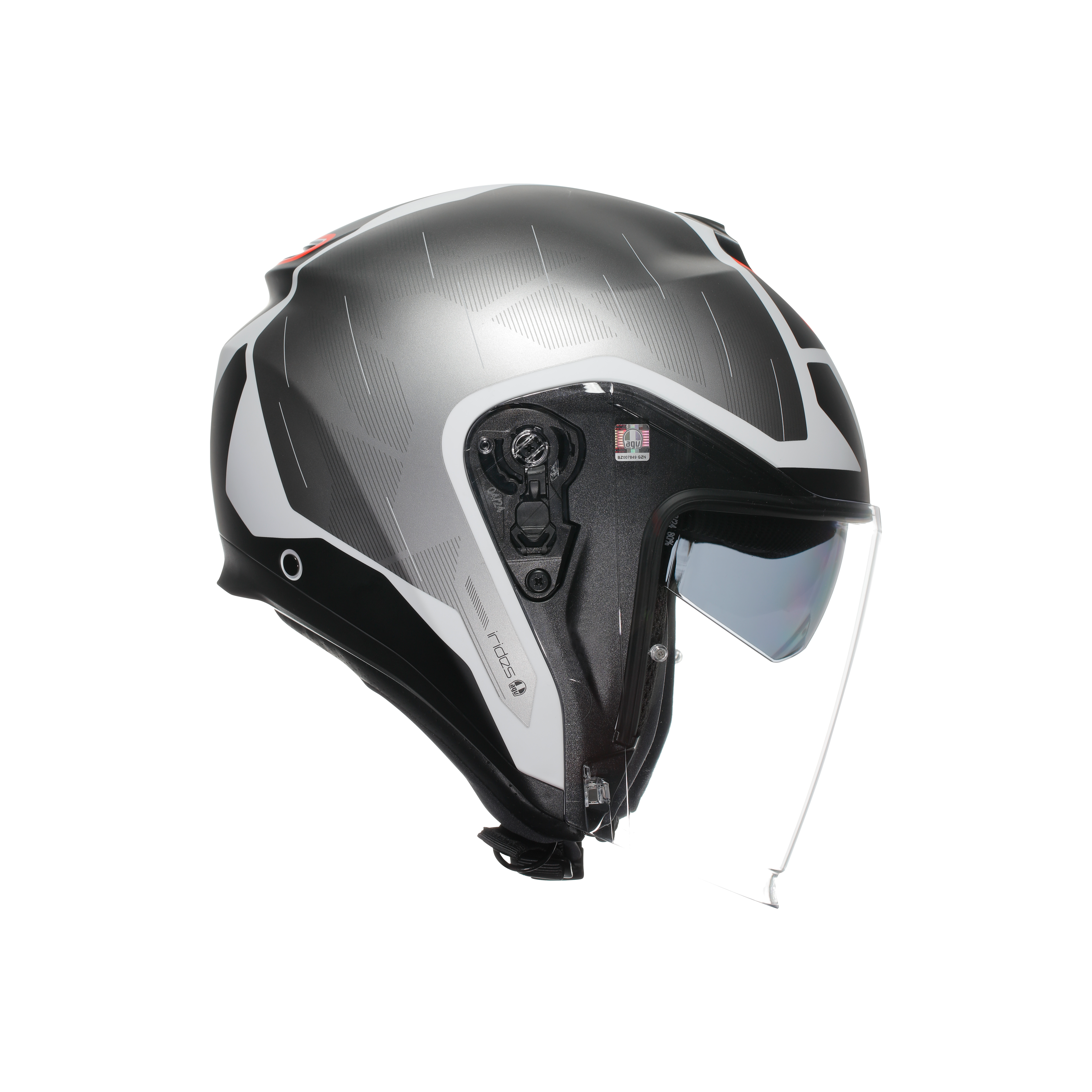 IRIDES AGV E2206 - TRIESTE MATT BLACK/WHITE/RED -  - 3