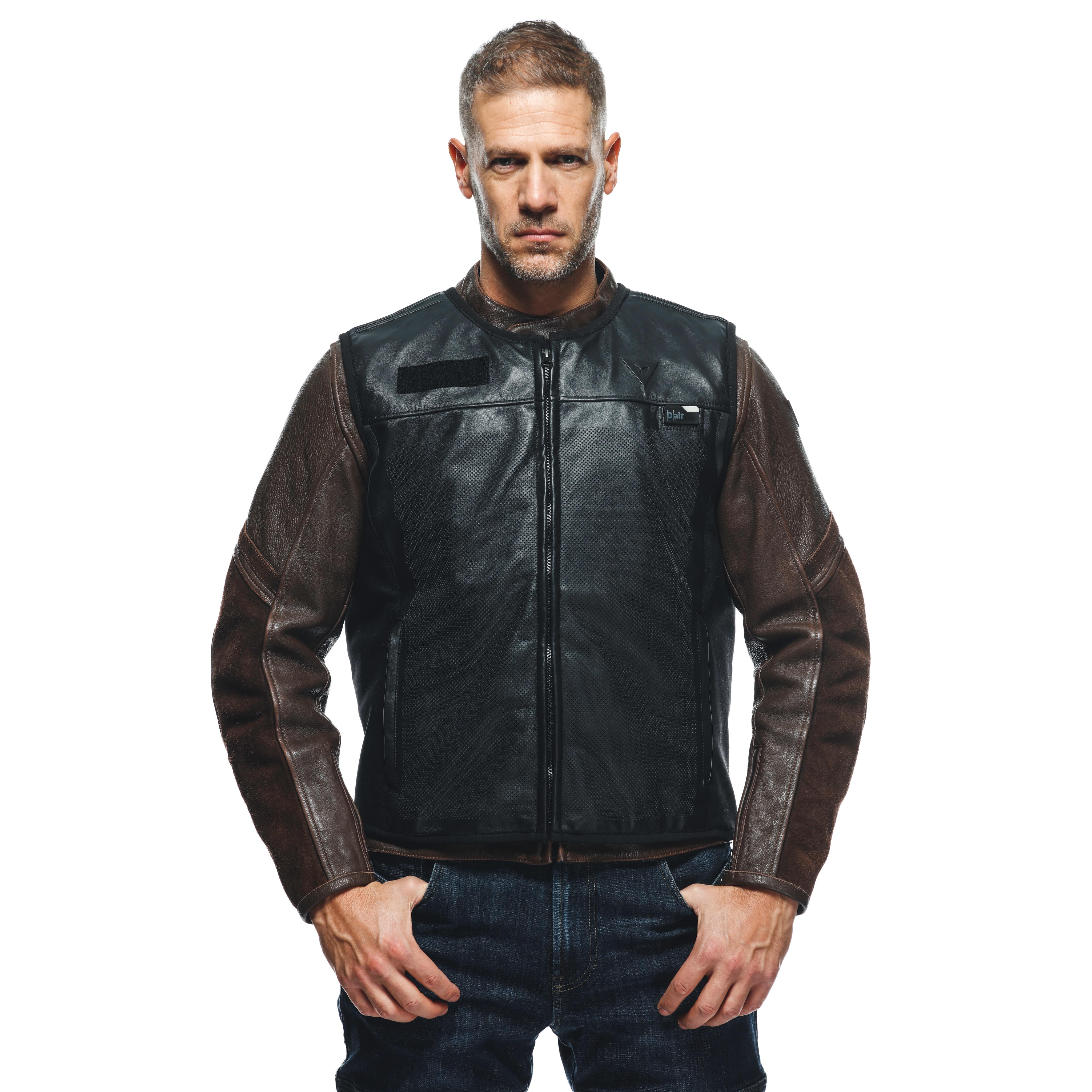 SMART JACKET LEATHER - GILET MOTO IN PELLE CON AIRBAG INTEGRATO UOMO - BLACK - 8