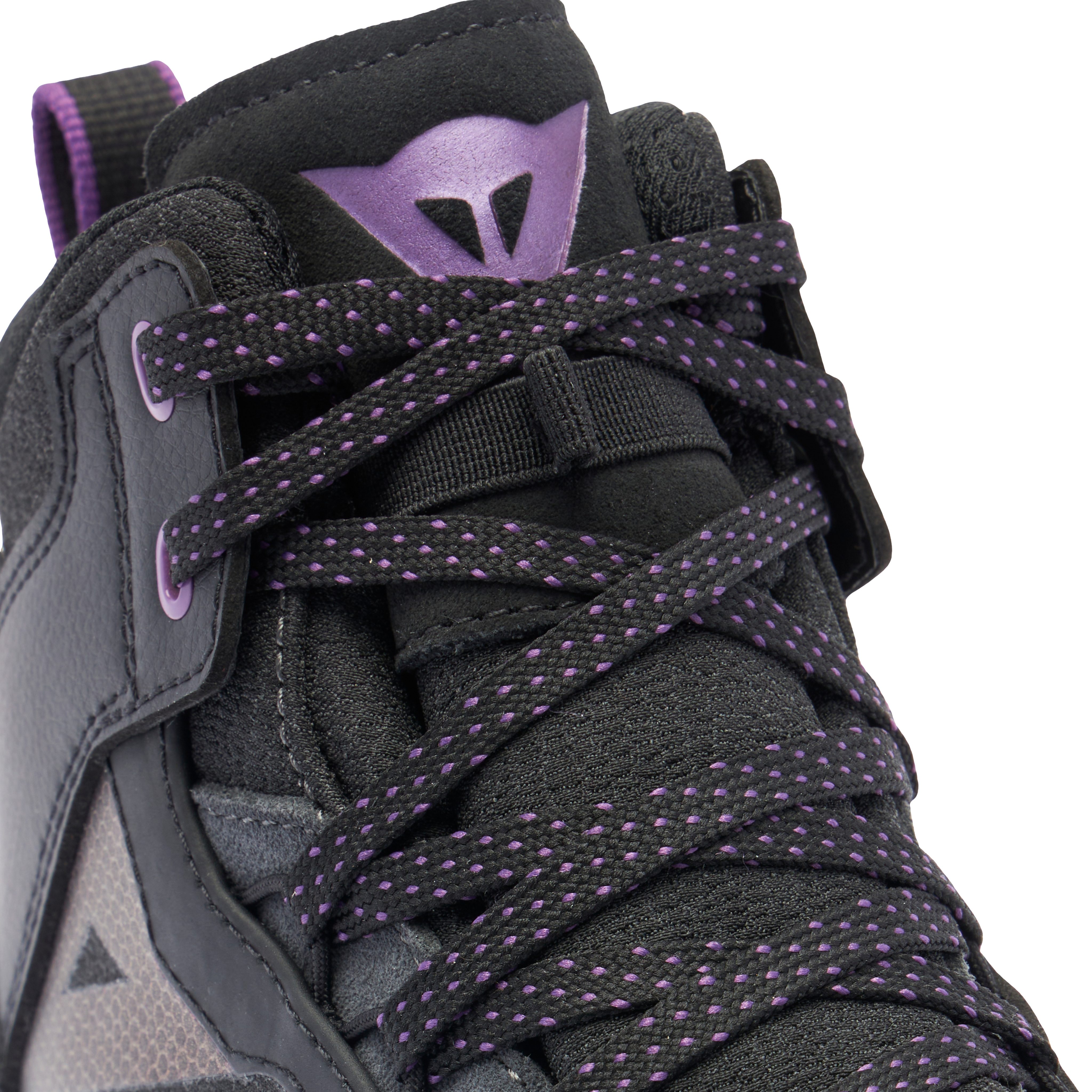 SUBURB D-WP - SCARPE MOTO IMPERMEABILI DONNA - BLACK/WHITE/METAL PURPLE - 6