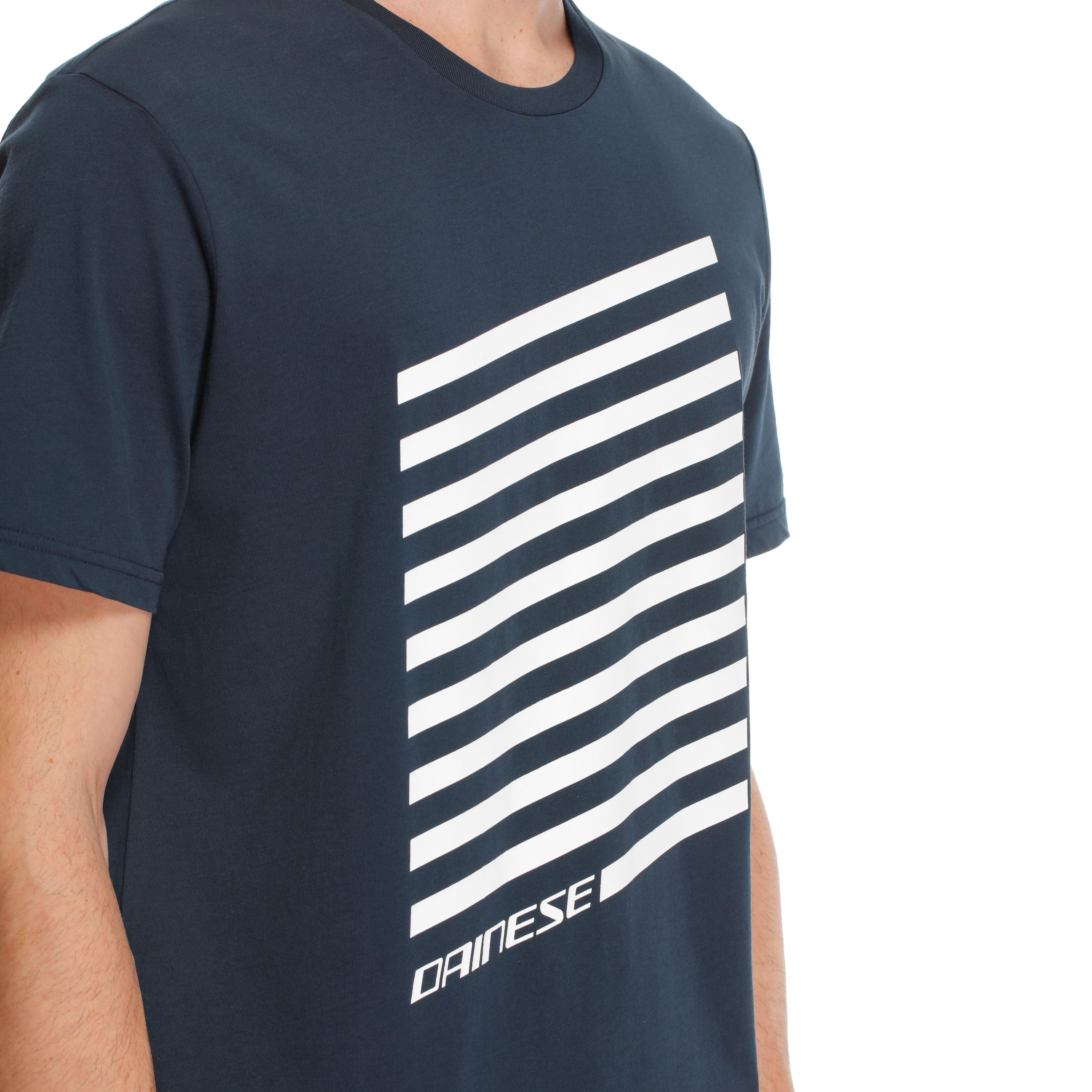 GEOMETRICA - MEN'S CREWNECK T-SHIRT - CARBON/WHITE STRIPES - 5