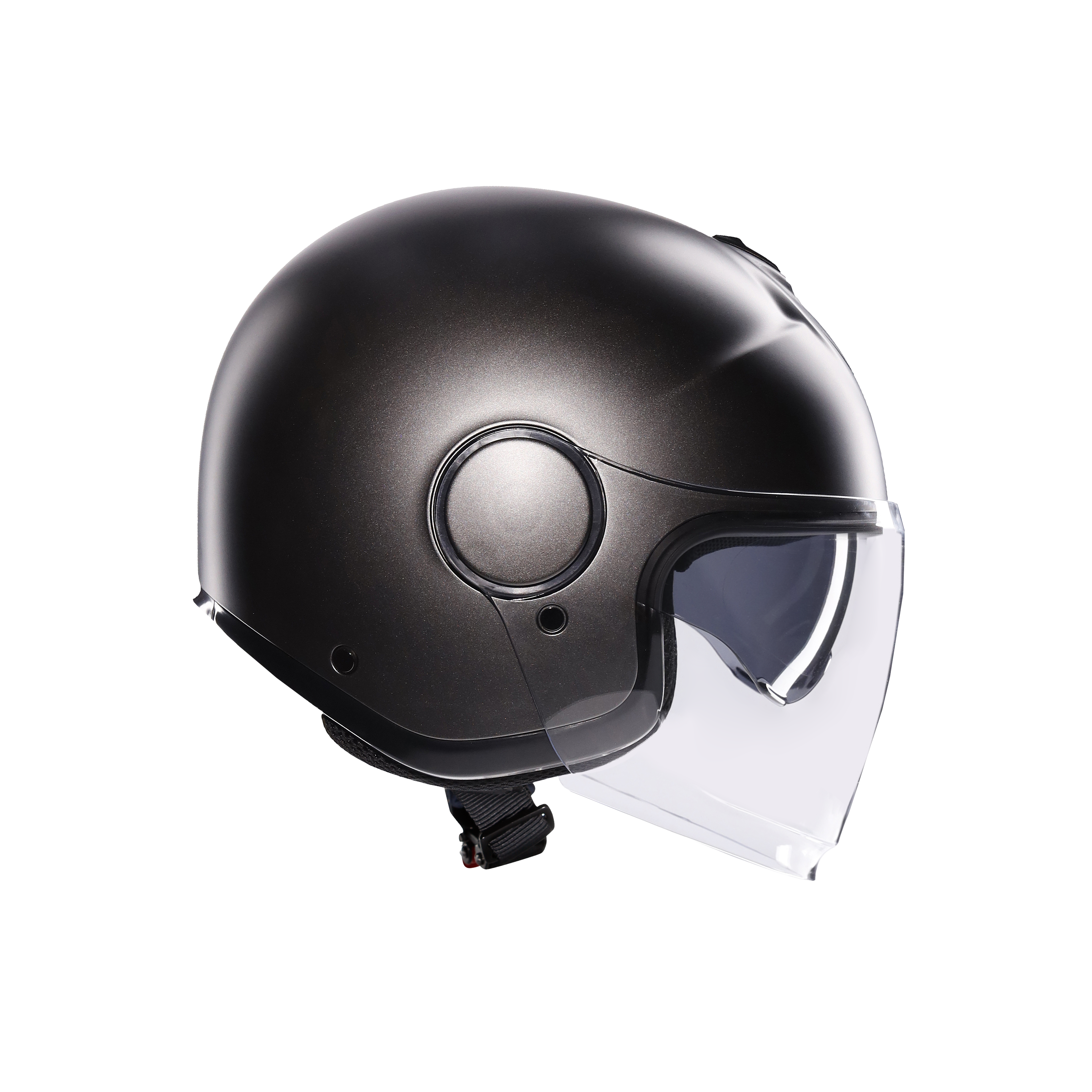 ETERES MONO MATT ASFALTO GREY - CASQUE MOTO JET E2206 -  - 3