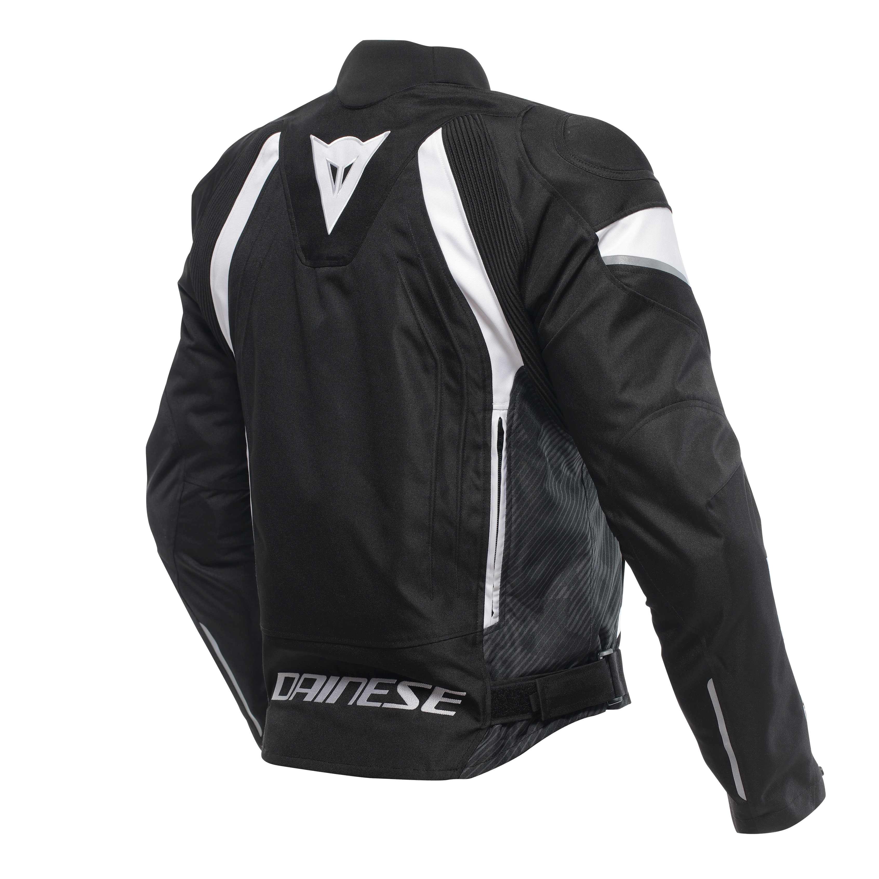 AVRO 5 - MEN'S FABRIC MOTORCYCLE JACKET - BLACK/WHITE/BLACK - 2