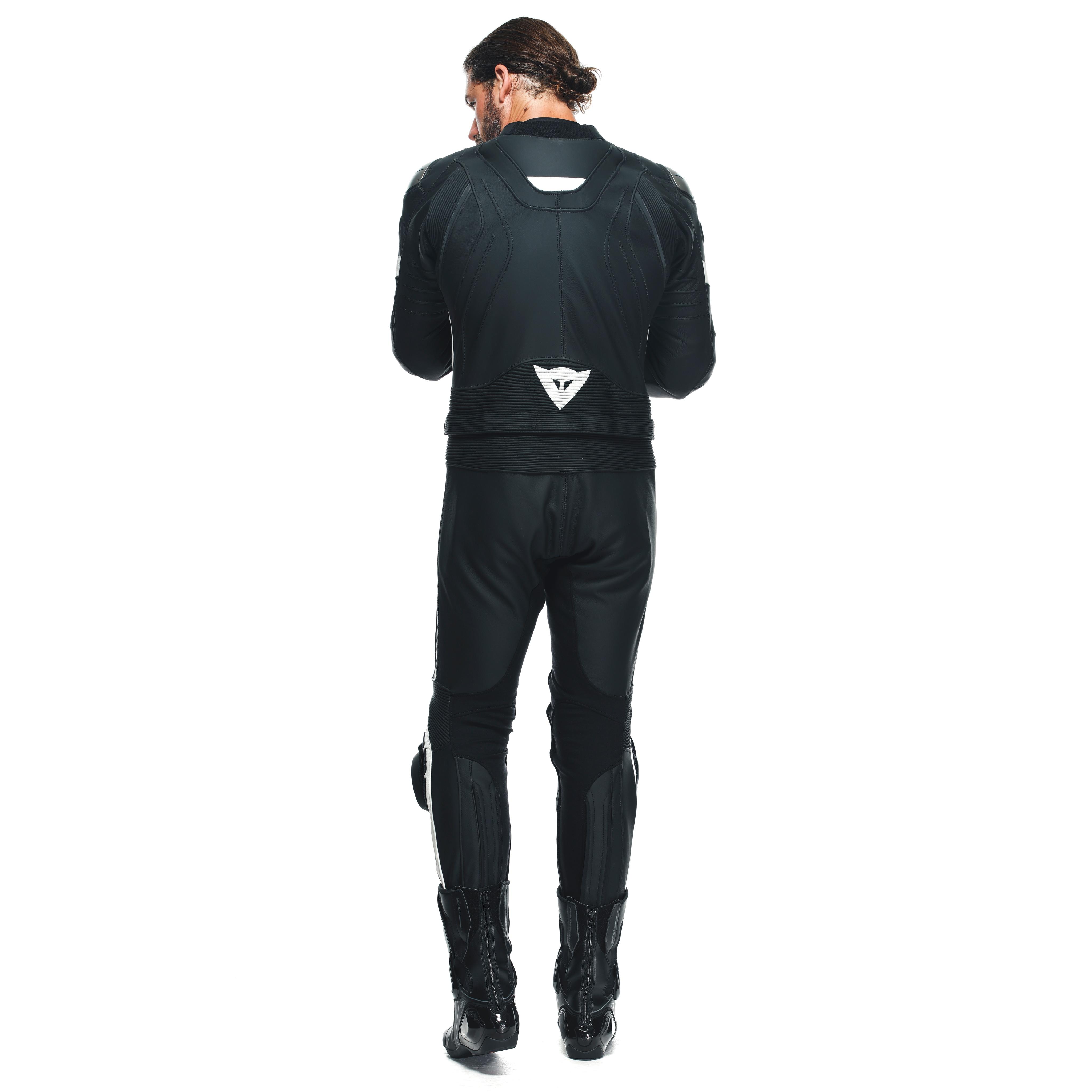 AVRO 4 LEATHER 2PCS SUIT S/T - BLACK-MATT/BLACK-MATT/WHITE - 6