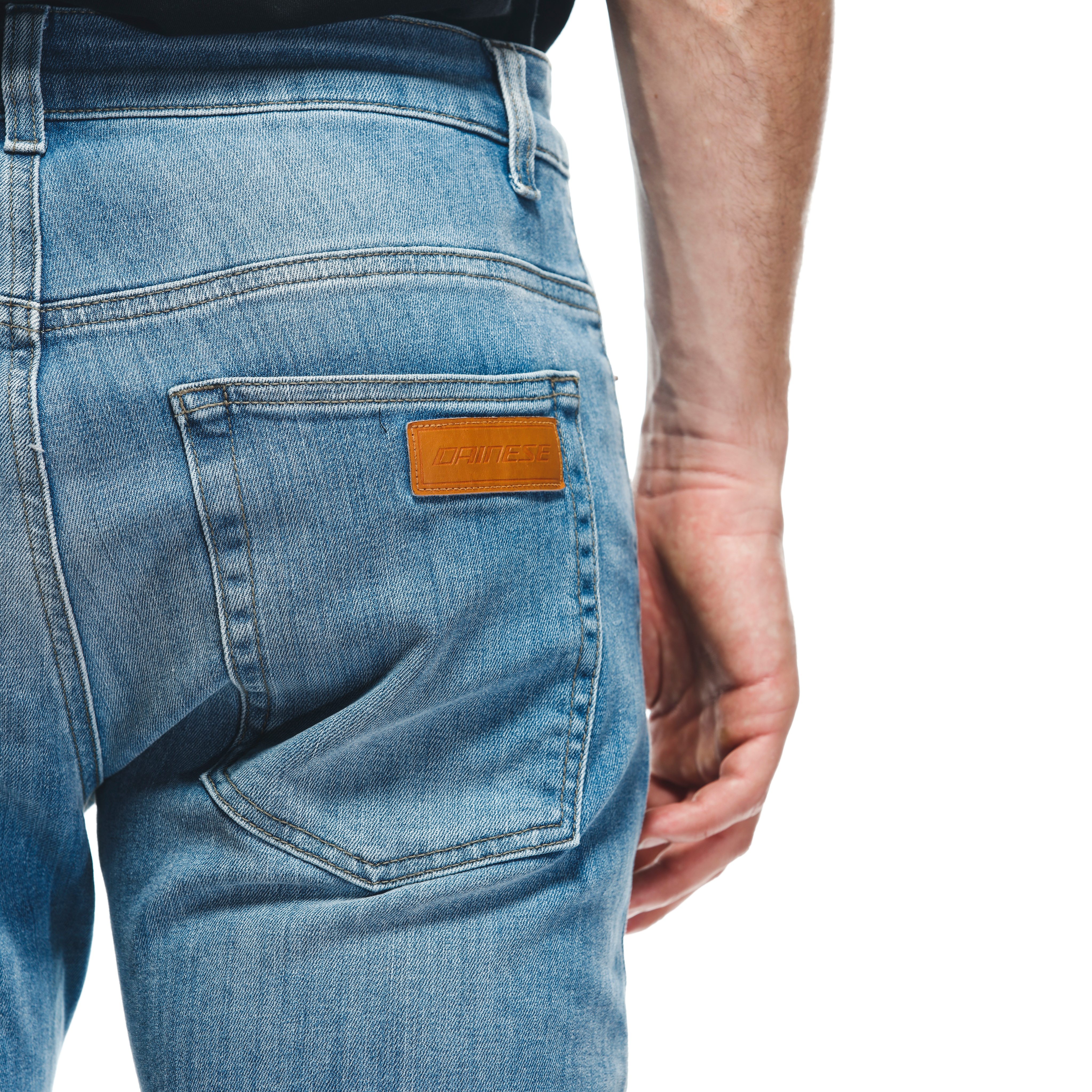 DENIM STONE SLIM - MEN'S MOTORCYCLE JEANS - LIGHT-BLUE - 7