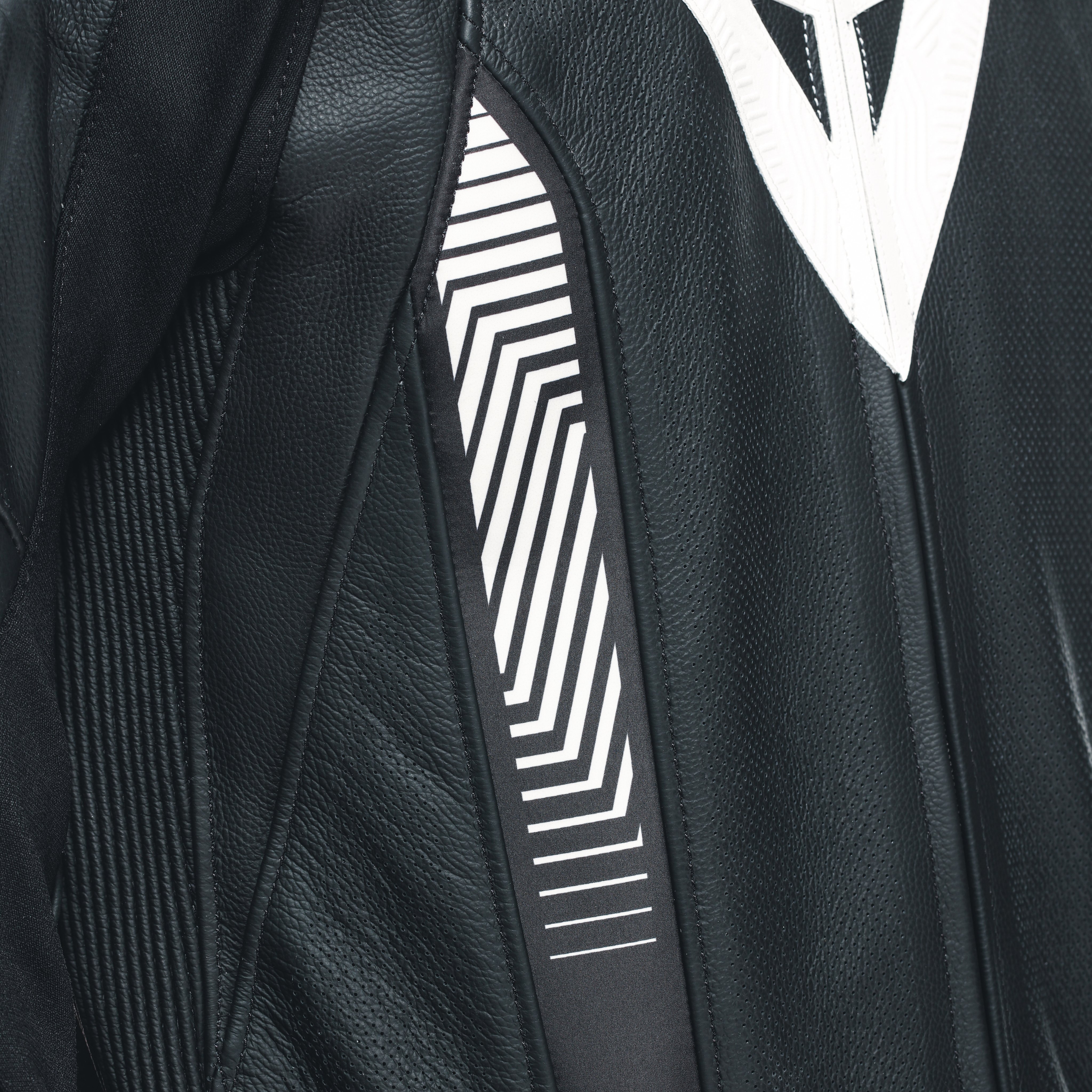 LAGUNA SECA 5 - MEN'S 2-PIECE MOTORCYCLE PERFORATED LEATHER SUIT - BLACK/BLACK/WHITE - 14