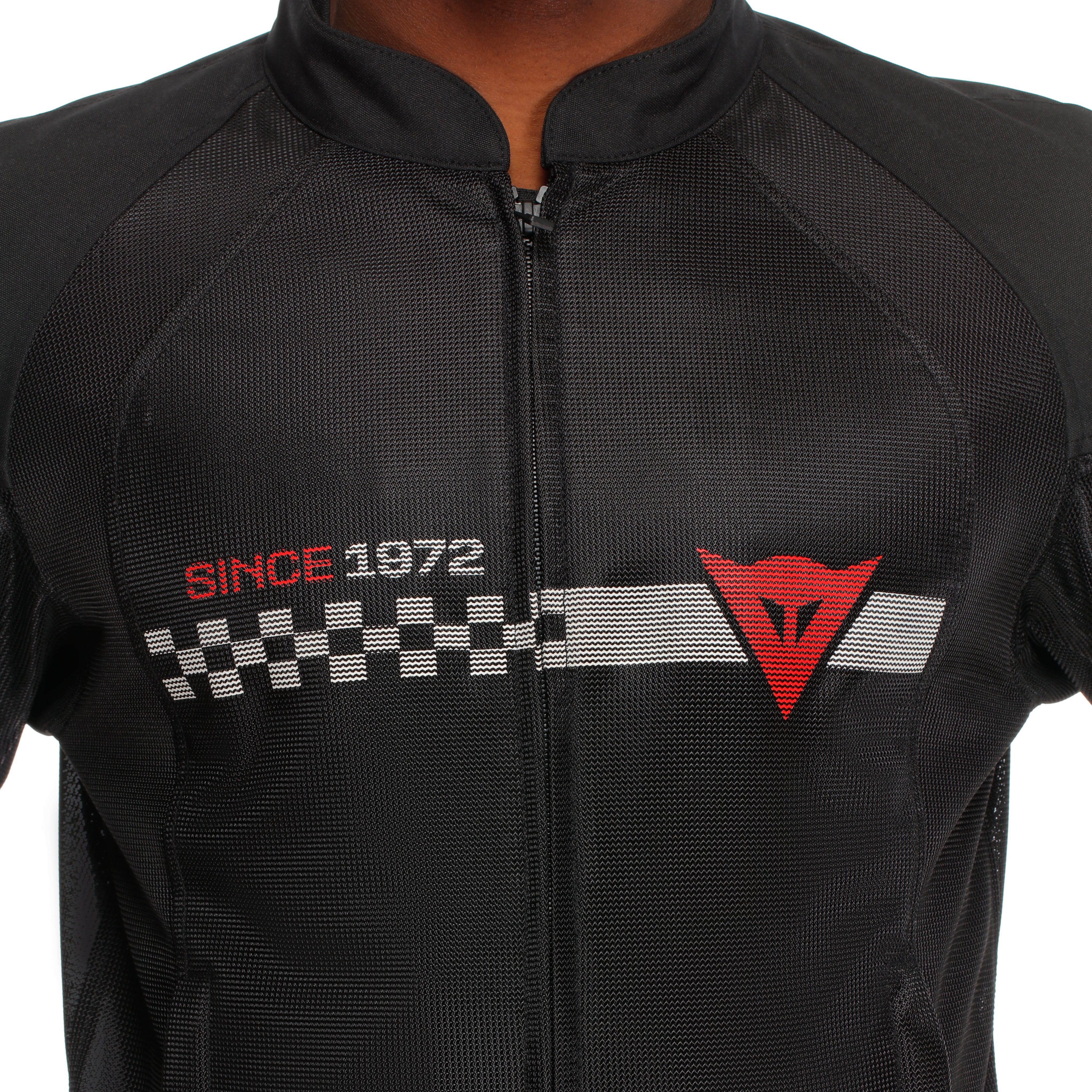 HEROSPHERE AIR TEX - GIACCA MOTO IN TESSUTO UOMO - BLACK/WHITE STRIPES/RED - 7