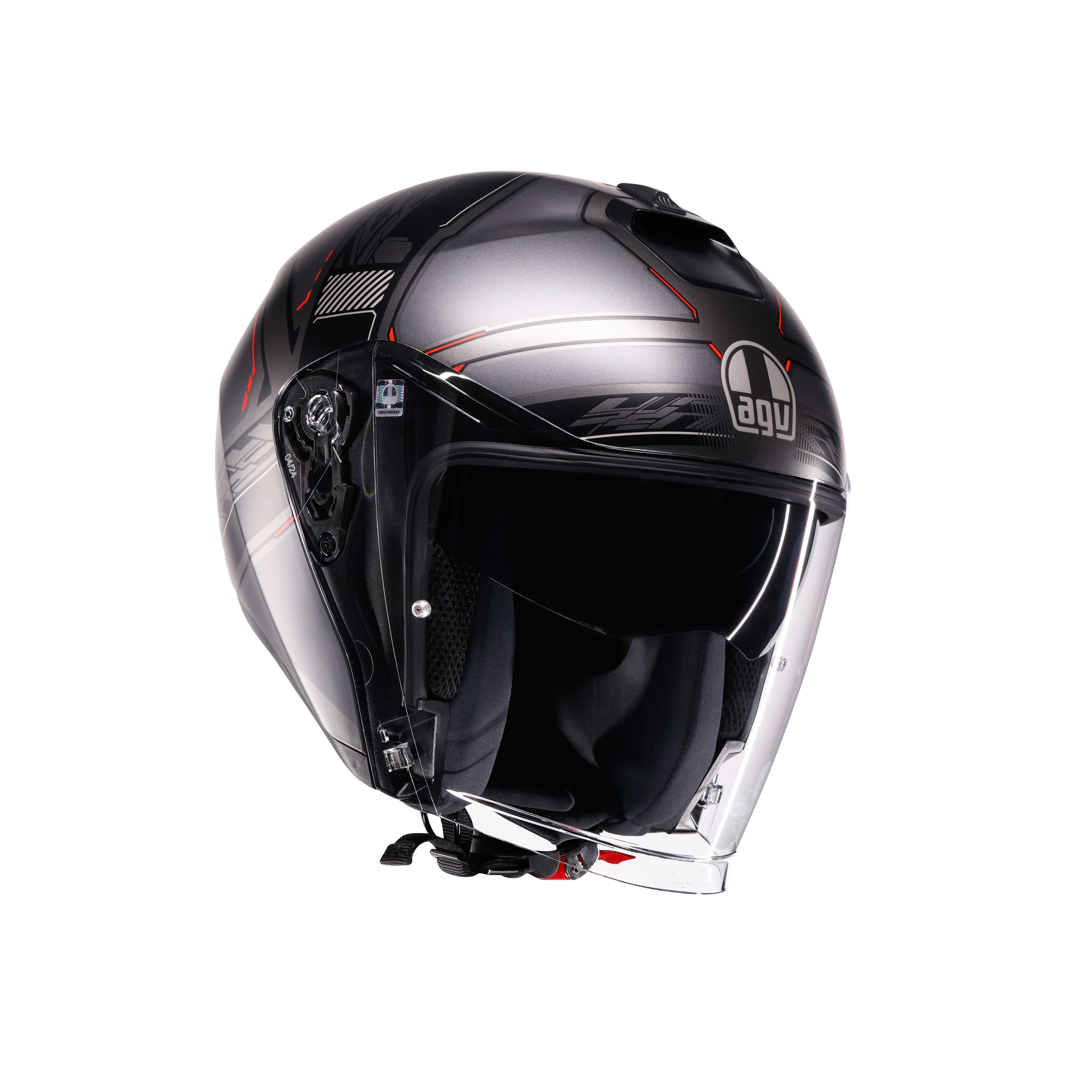 IRIDES AGV E2206 - ZAGABRIA MATT GUNMETAL/RED -  - 1