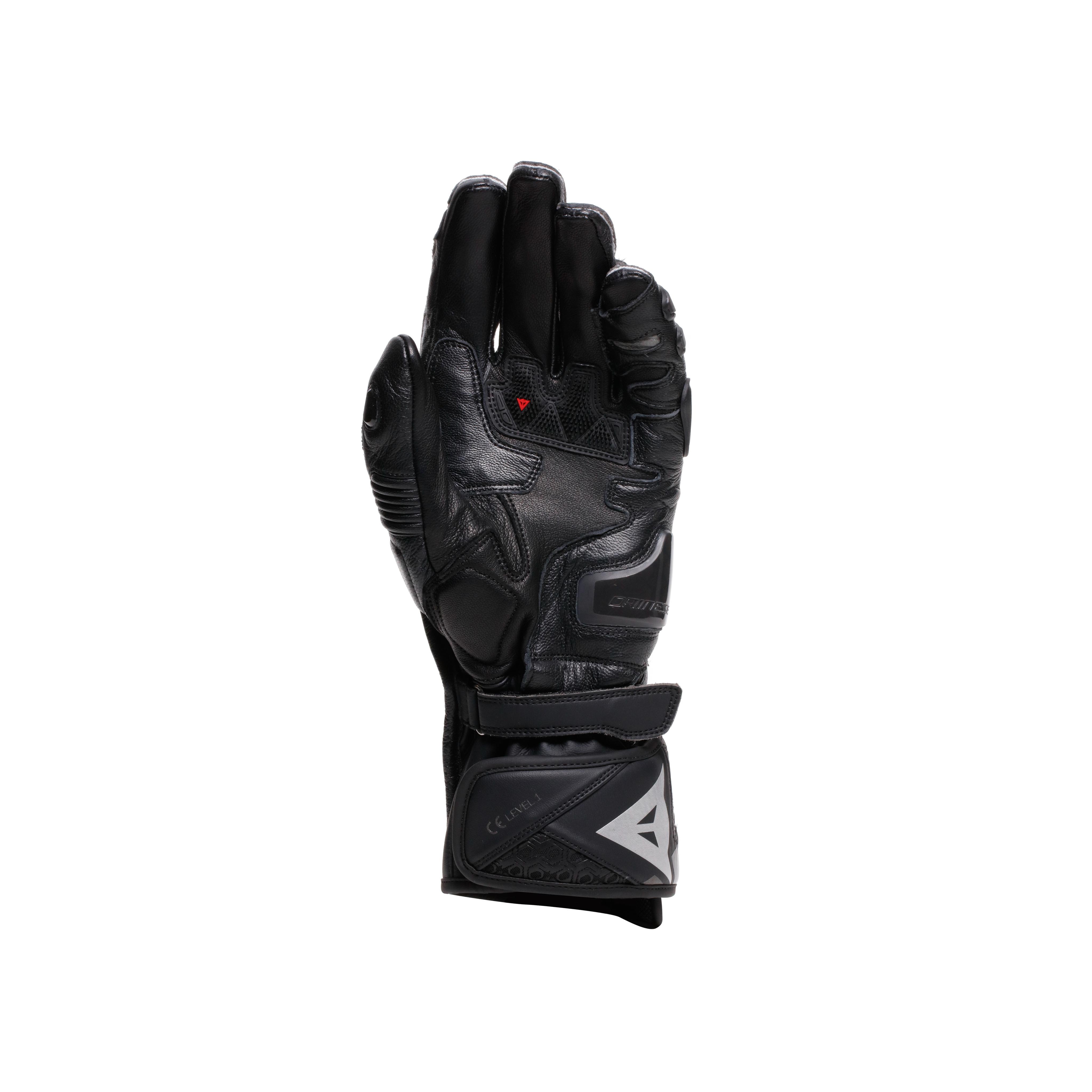 FIERO - LEATHER RACING MOTORCYCLE GLOVES - BLACK/ANTHRACITE - 3