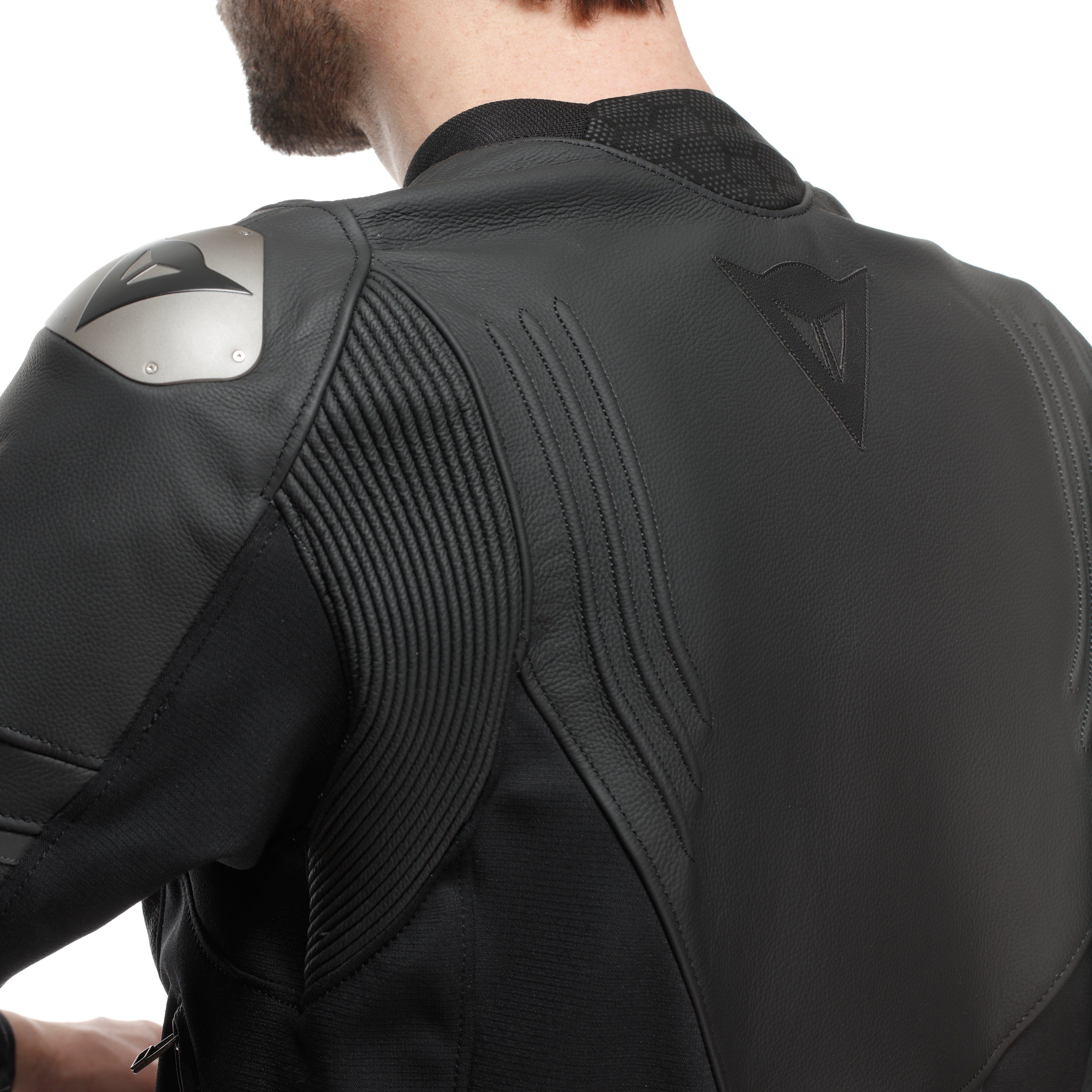 RACING 5 - CHAQUETA DE MOTO DE CUERO HOMBRE - TALLA SHORT/TALL (S/T) - BLACK/BLACK/BLACK - 8