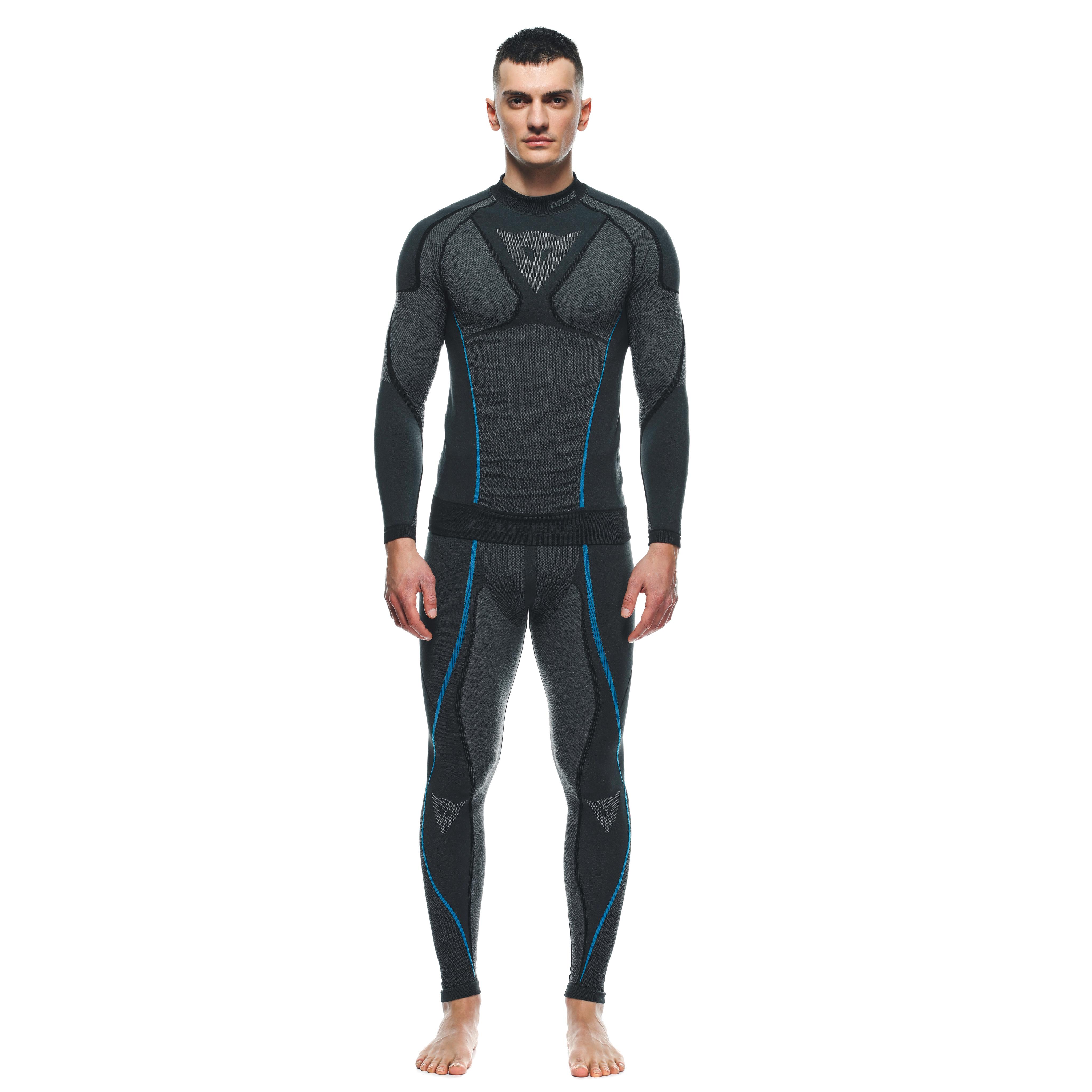 TECHNICAL MOTORCYCLE LONG SLEEVE SHIRT MEN - BASE LAYER SUMMER - BLACK/BLUE - 3