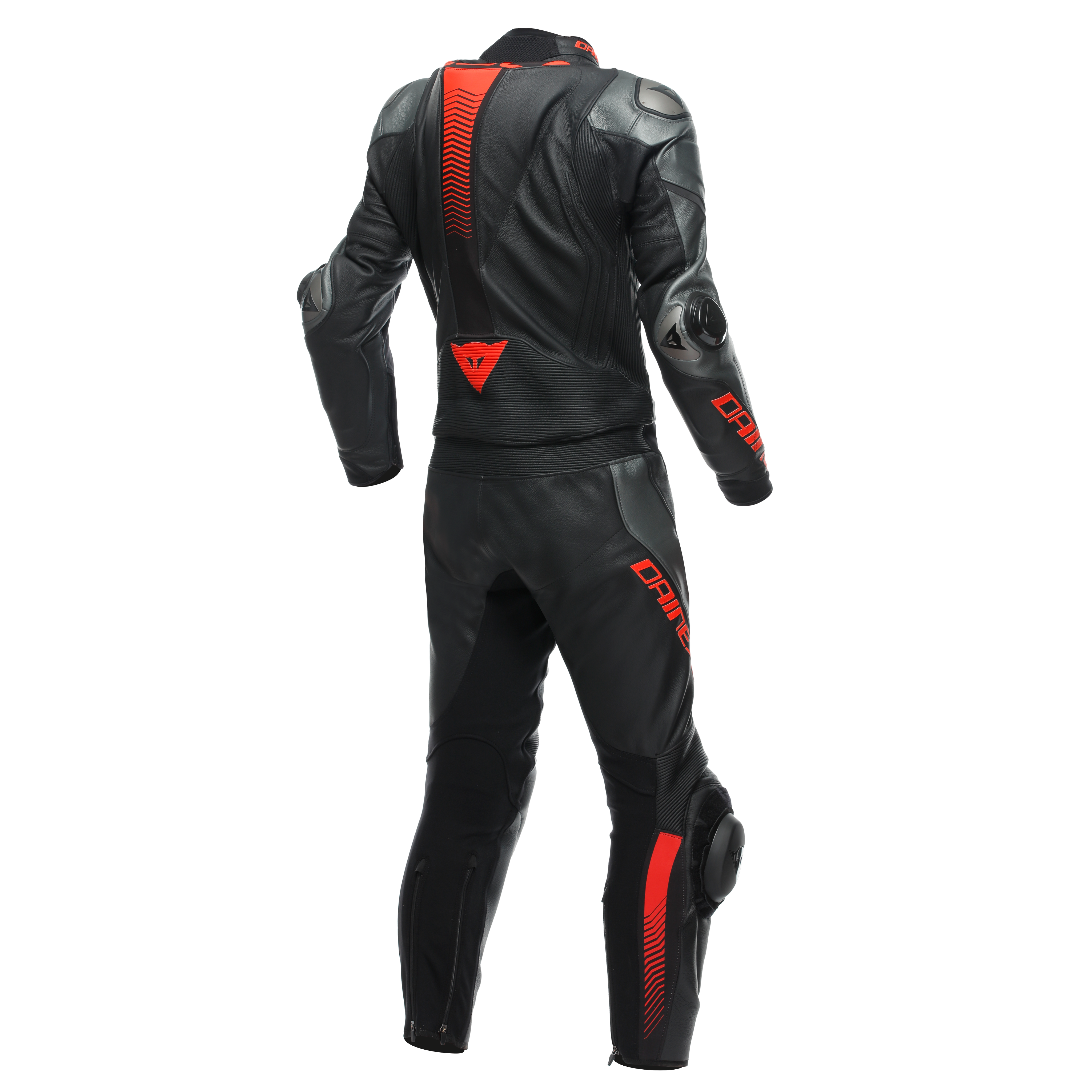 LAGUNA SECA 5 2PCS LEATHER SUIT - BLACK/ANTHRACITE/RED-FLUO - 2