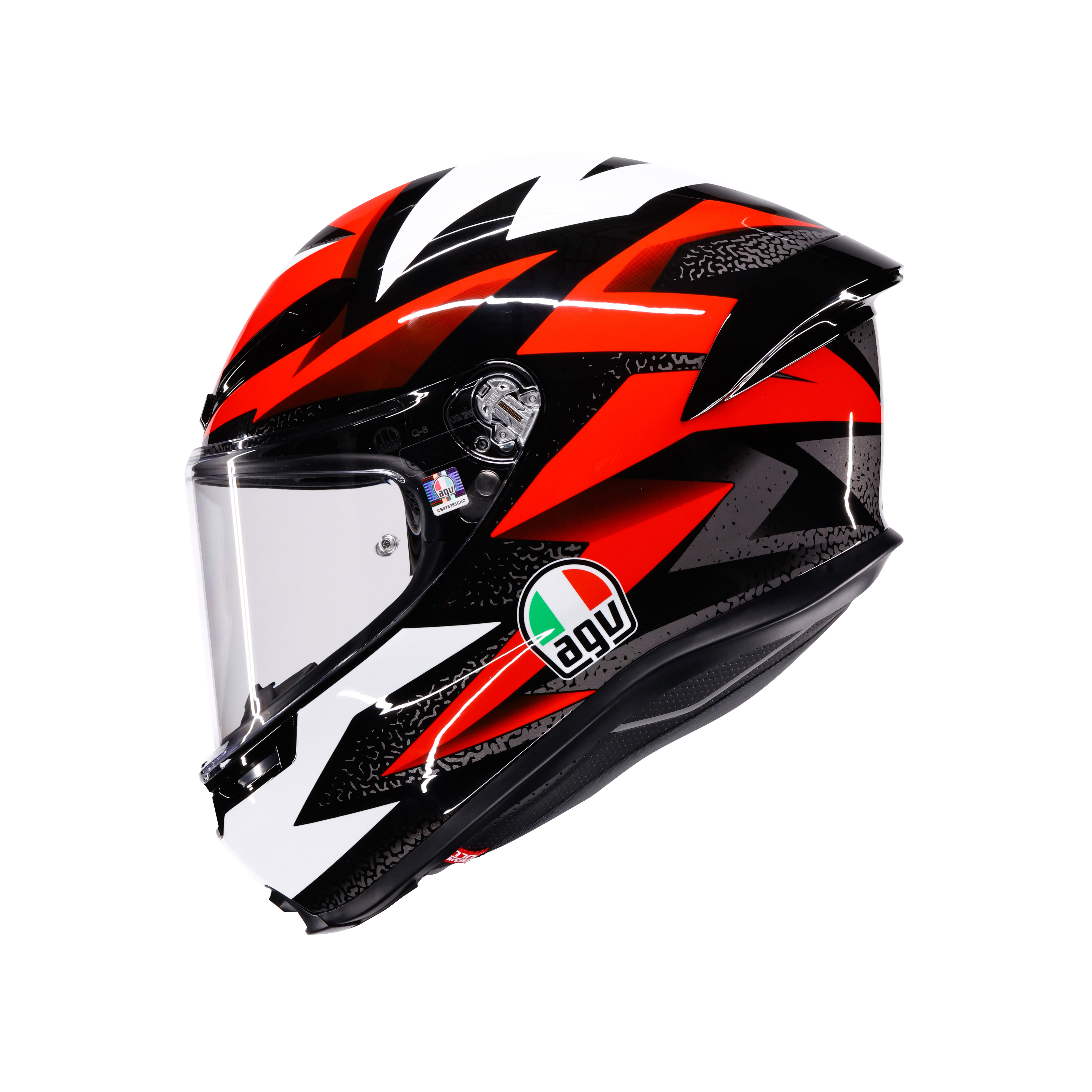 K6 S BRAVEN BLACK/RED/WHITE - CASQUE MOTO INT&Eacute;GRAL E2206 -  - 4