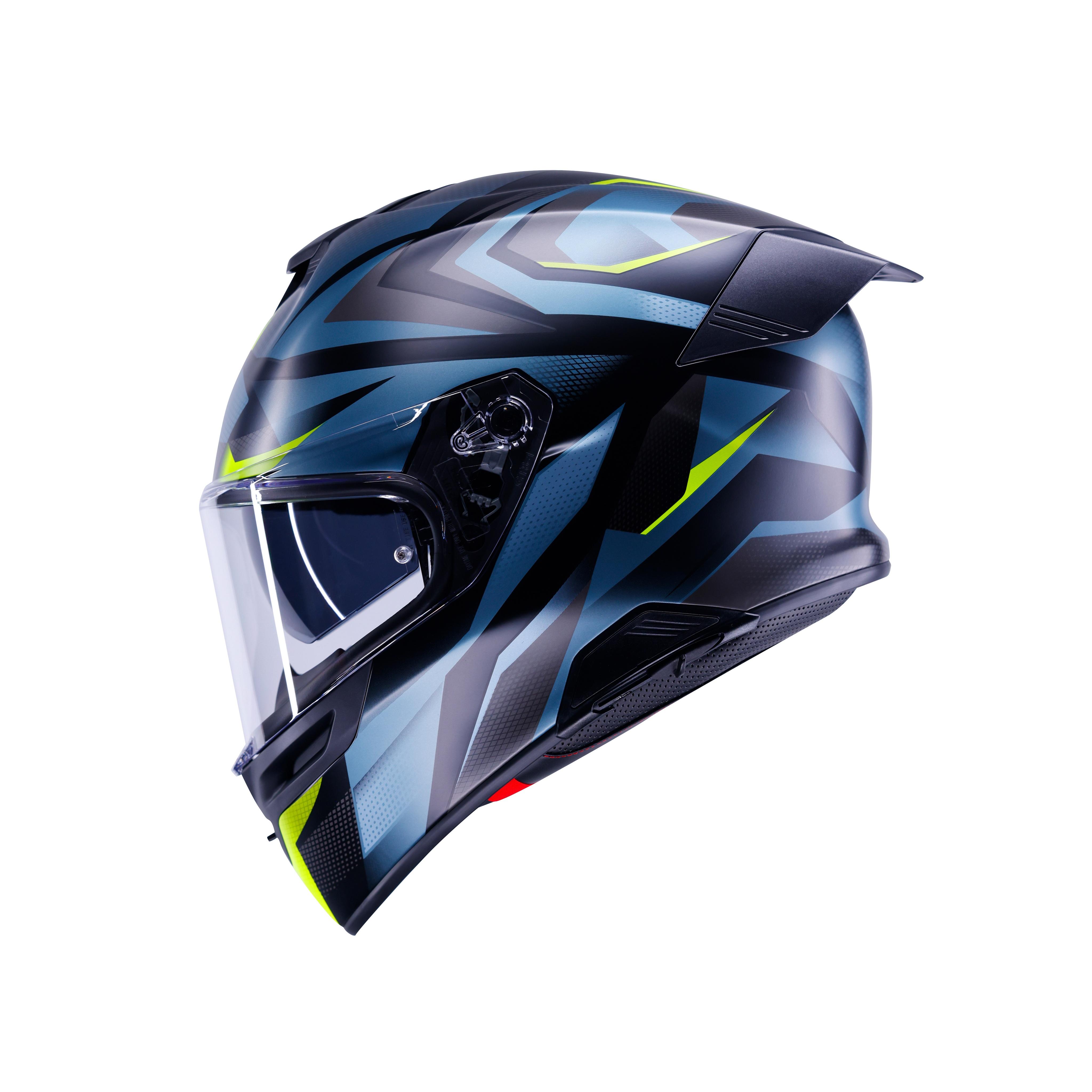 K5 MUNOR MATT BLACK/YELLOW FLUO - FULL-FACE MOTORCYCLE HELMET E2206 -  - 2