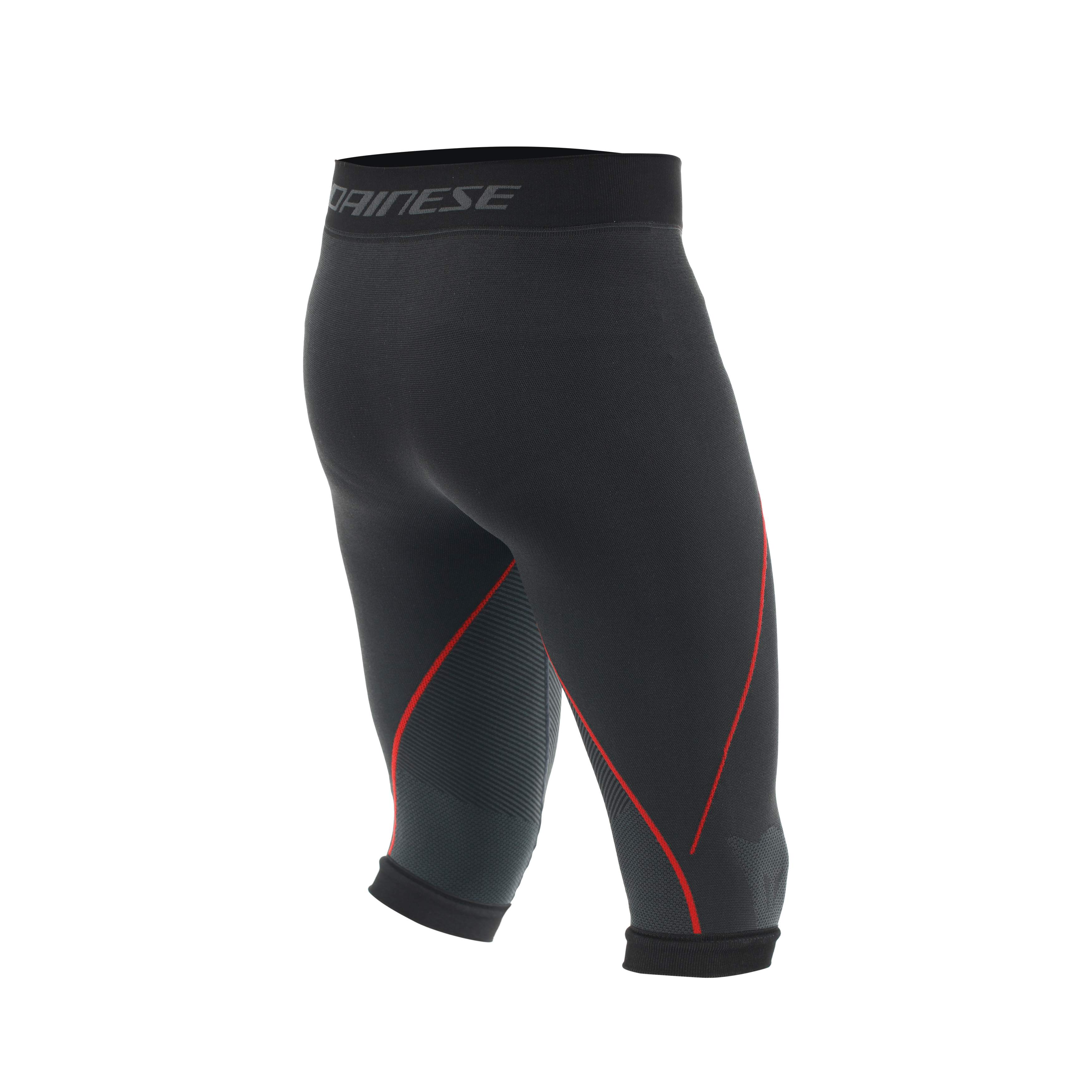 MEN'S SKI THERMAL BASE LAYER 3/4 PANTS - BLACK/RED - 2