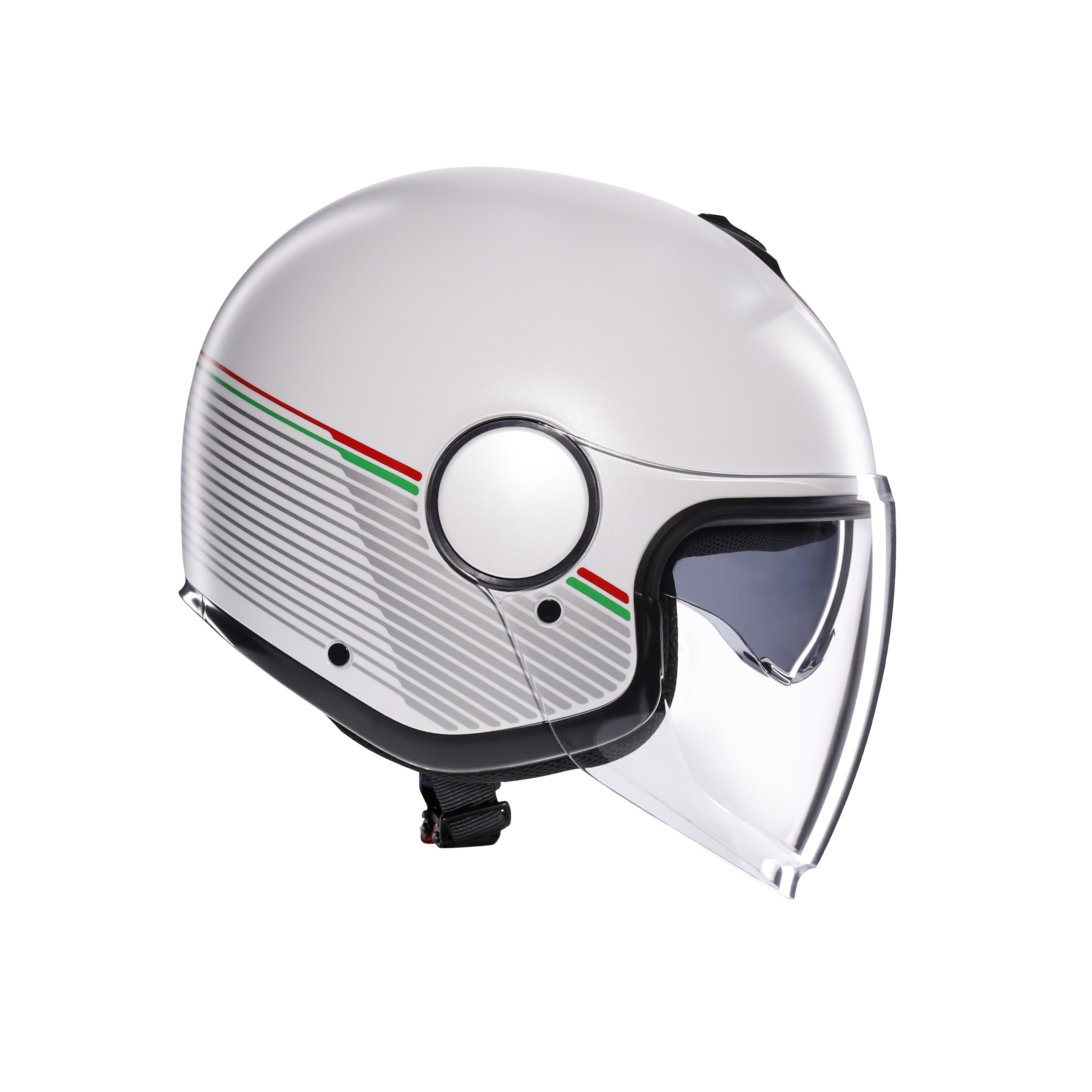 ETERES CAPOLIVERI MATT WHITE/ITALY - CASQUE MOTO JET E2206 -  - 1