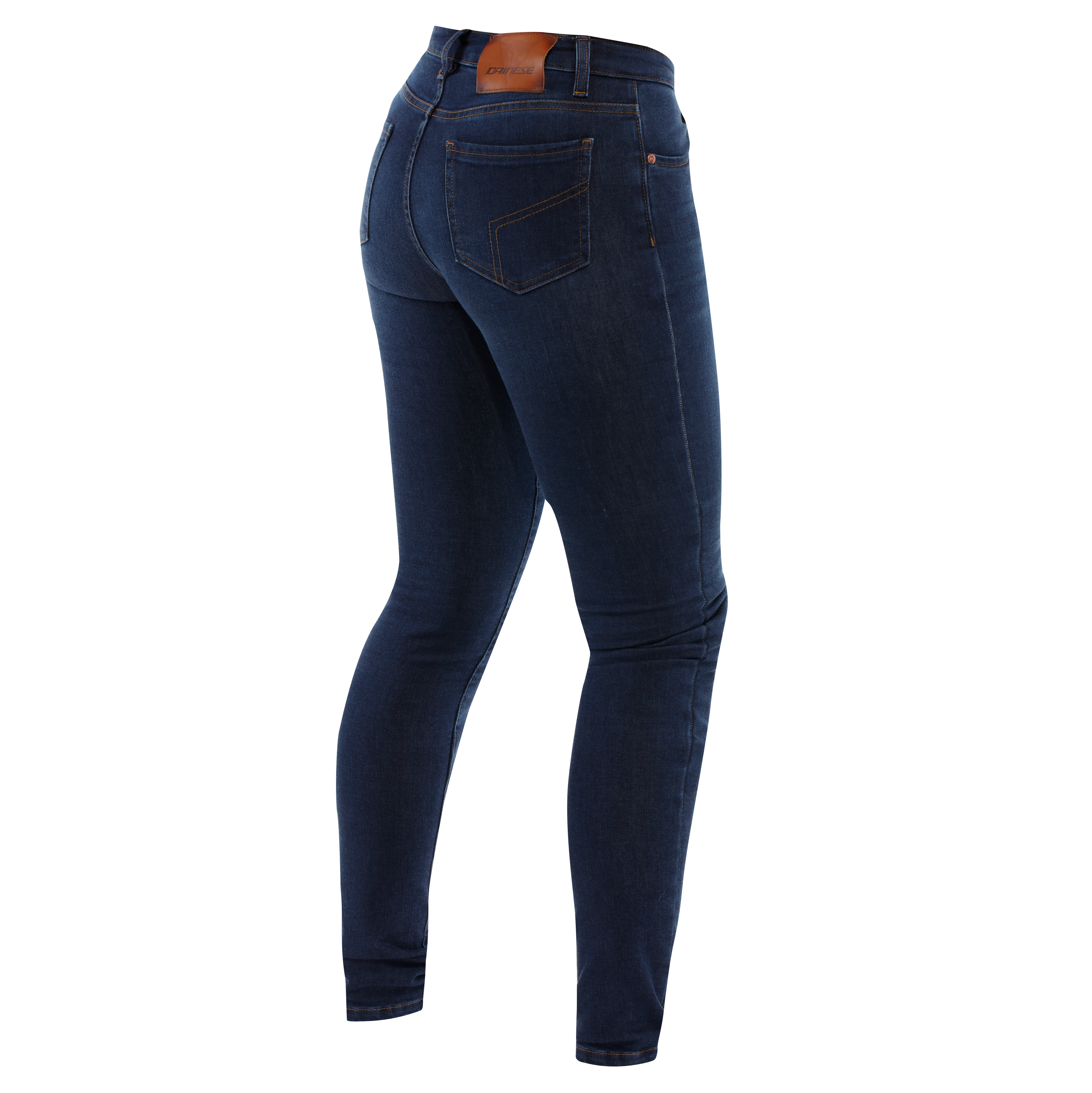DENIM SKINNY WOMEN'S MOTORCYCLE PANTS - BLUE - 2