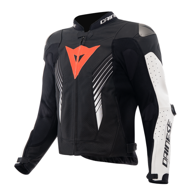 Dainese - Super Speed 5 - Cuir - Men - Black/white/red-fluo - 56