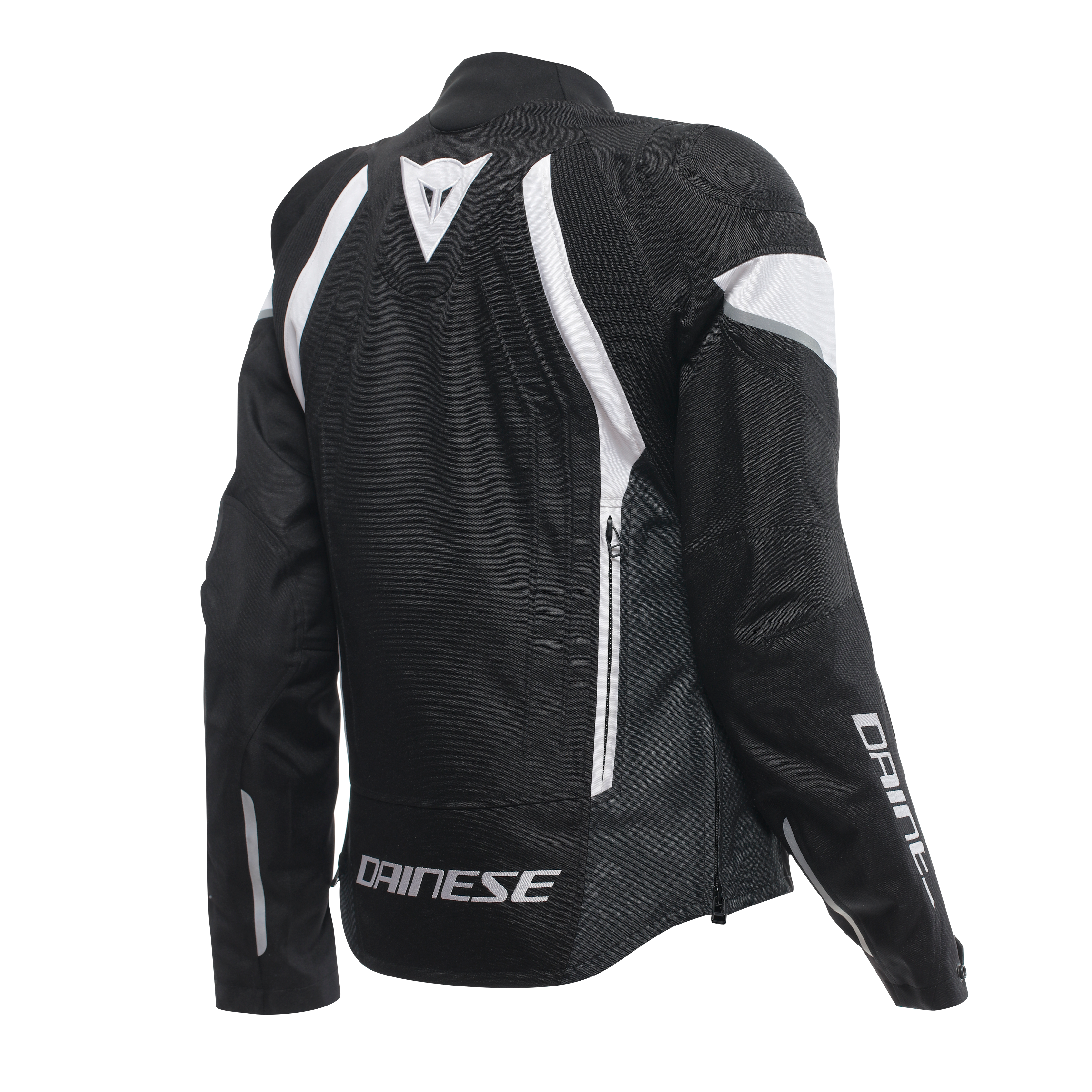 AVRO 5 - WOMEN'S FABRIC MOTORCYCLE JACKET - BLACK/WHITE/BLACK - 2