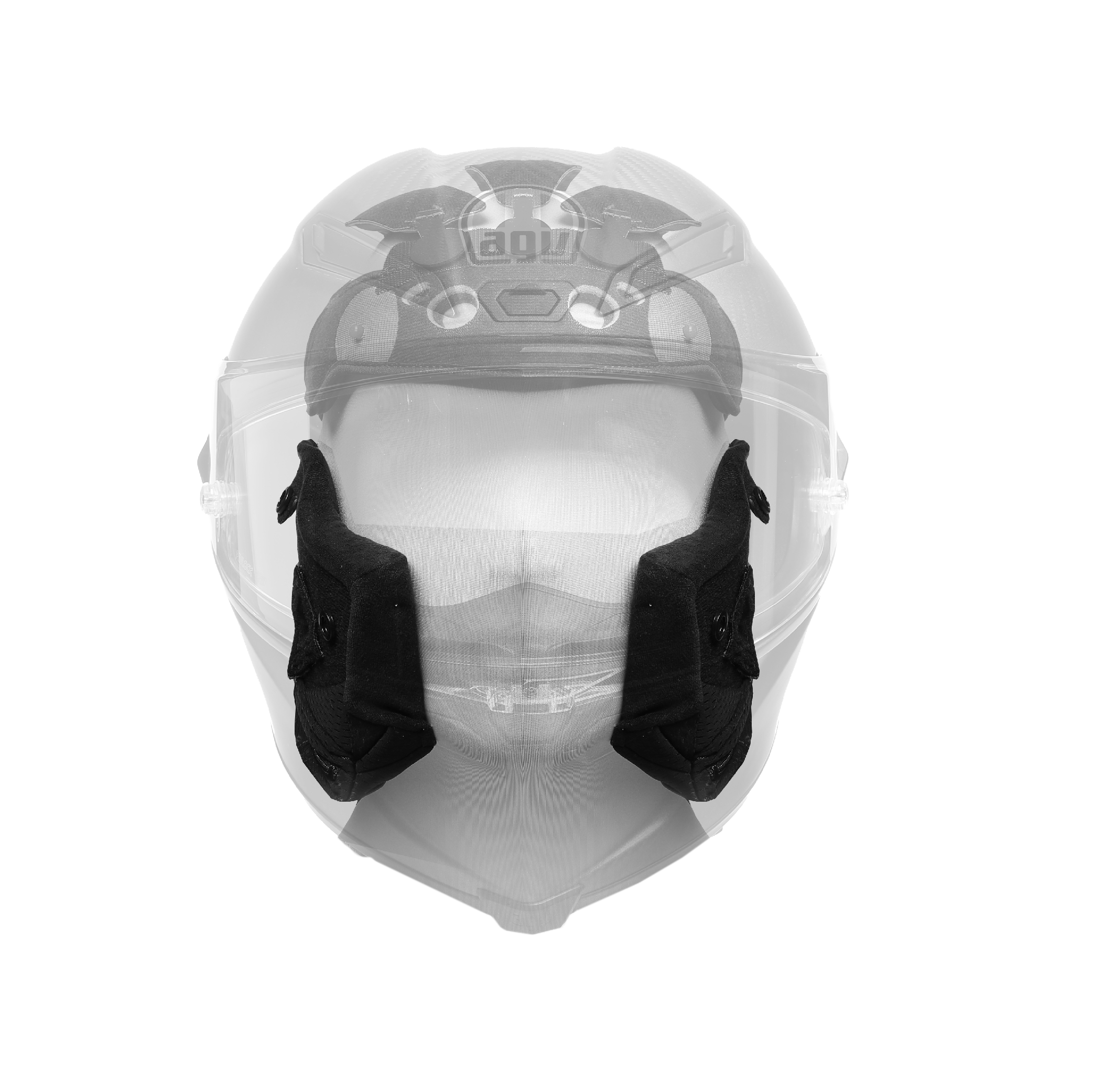 AGV CHEEK PADS PISTA GP RR - BLACK/RED -  - 1