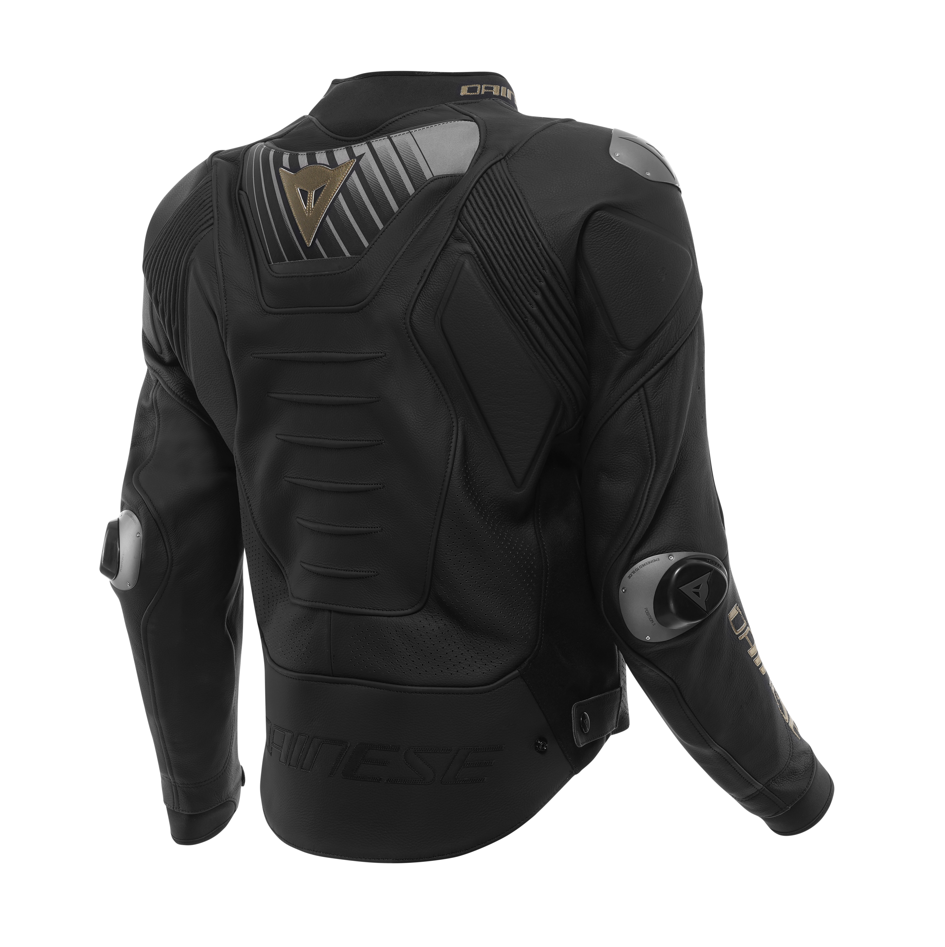 SUPER SPEED 5 LEATHER JACKET PERF. - BLACK/BLACK/GOLD - 2