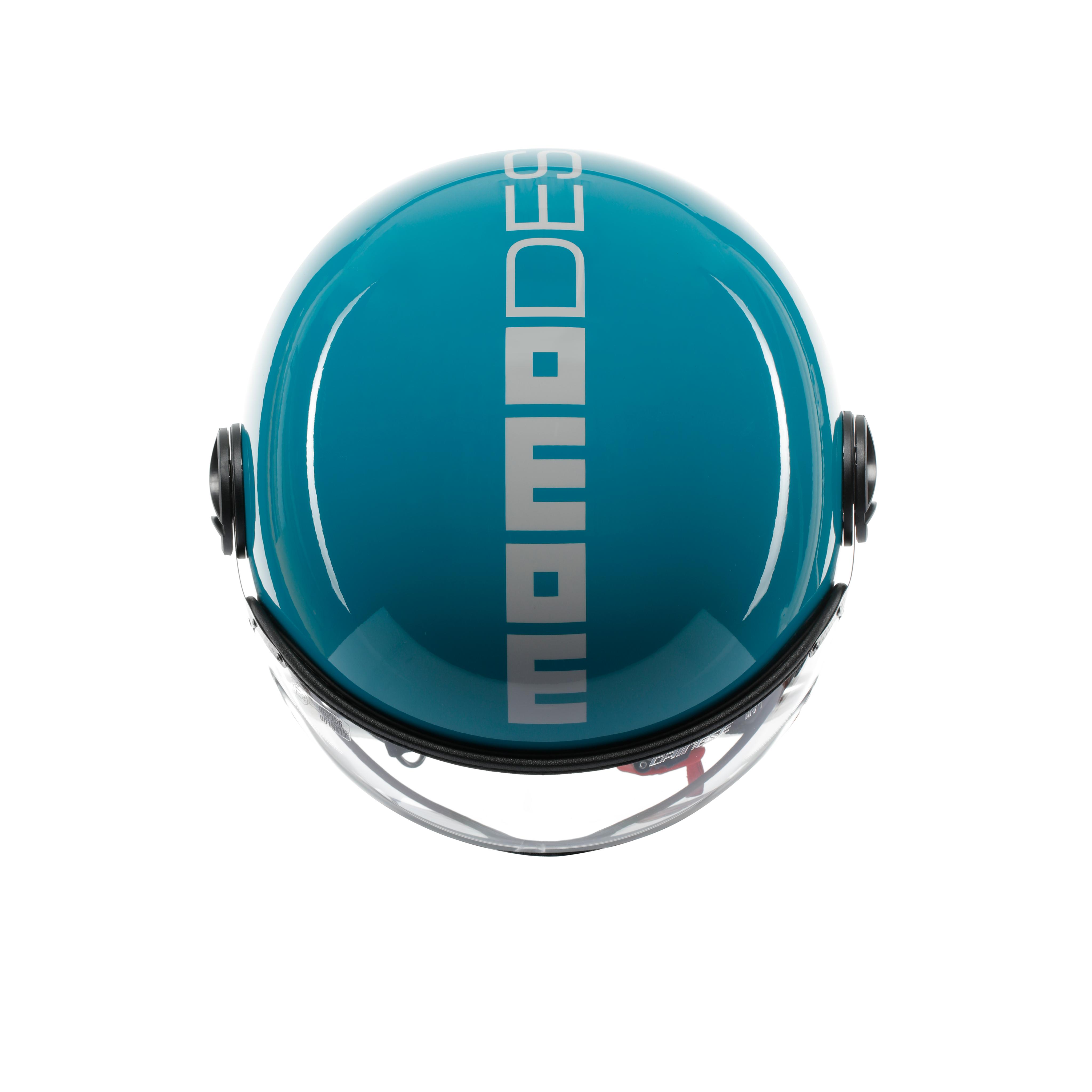 MOMODESIGN FGTR CLASSIC CANDY SEE-BLAU / WEISS - JET-HELM MIT VISIER E2206 -  - 6