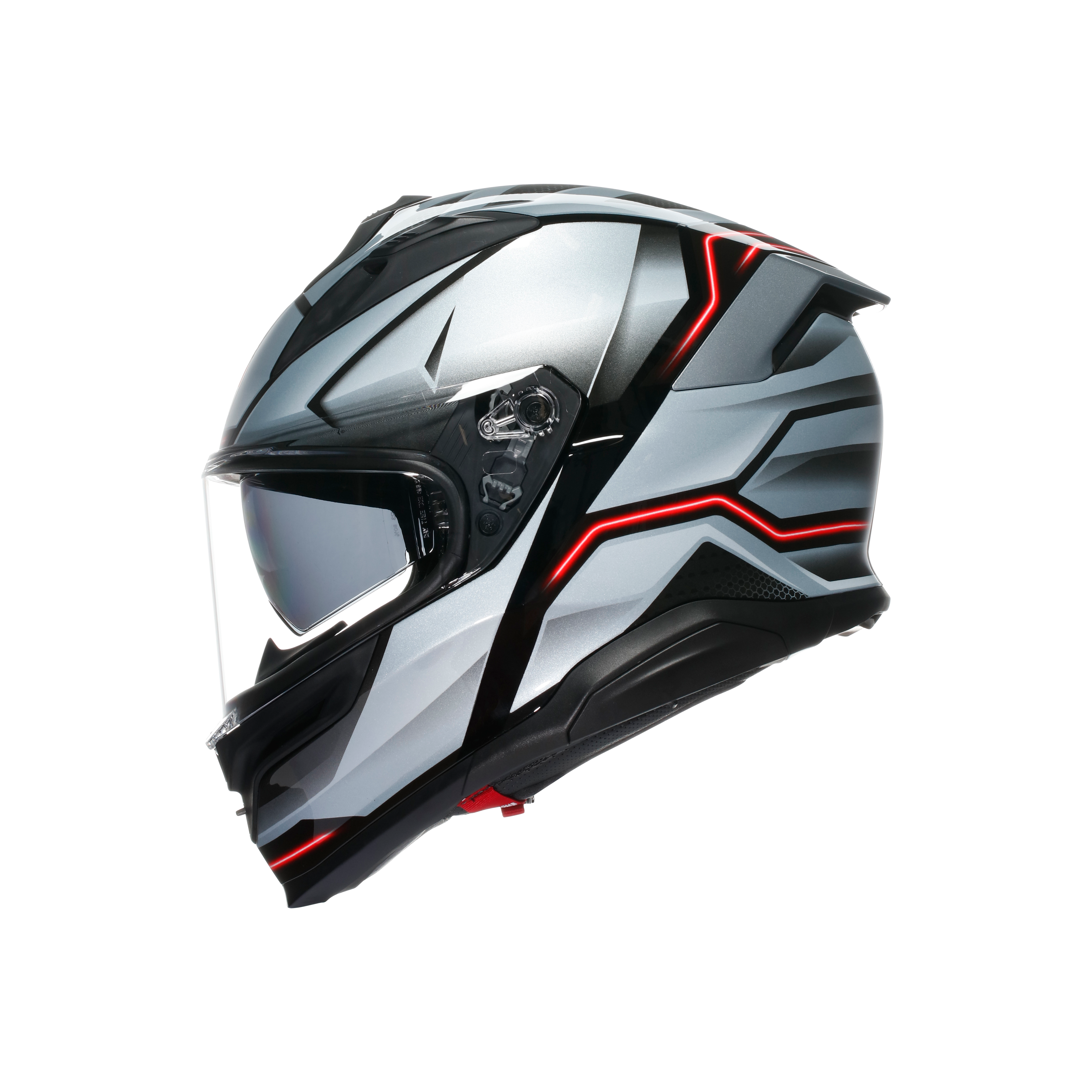 K7 MPLK JAEGER BLACK/SILVER - MOTORBIKE FULL FACE HELMET DOT (E2206) -  - 4