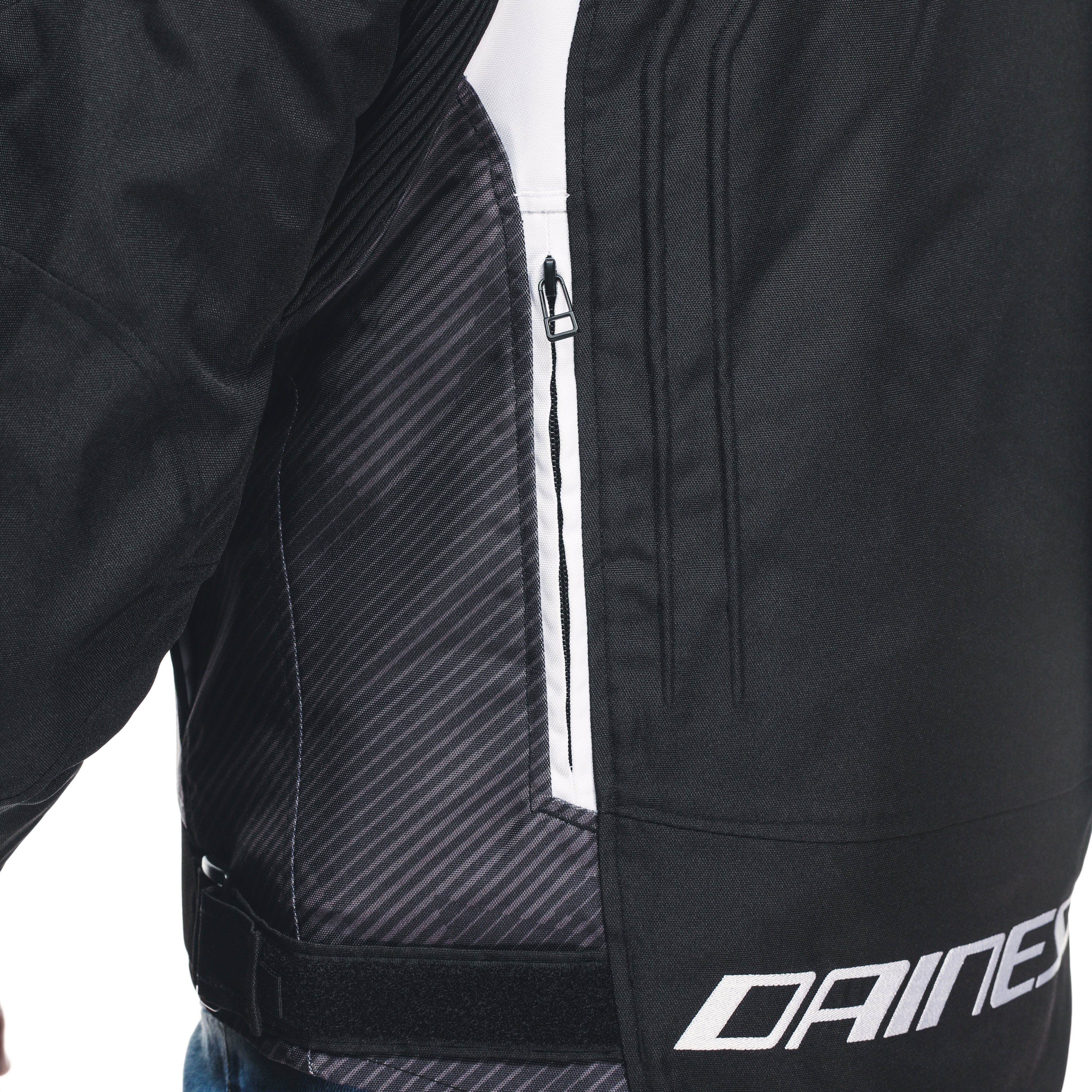 AVRO 5 - CHAQUETA DE MOTO DE TELA PARA HOMBRE - BLACK/WHITE/BLACK - 15
