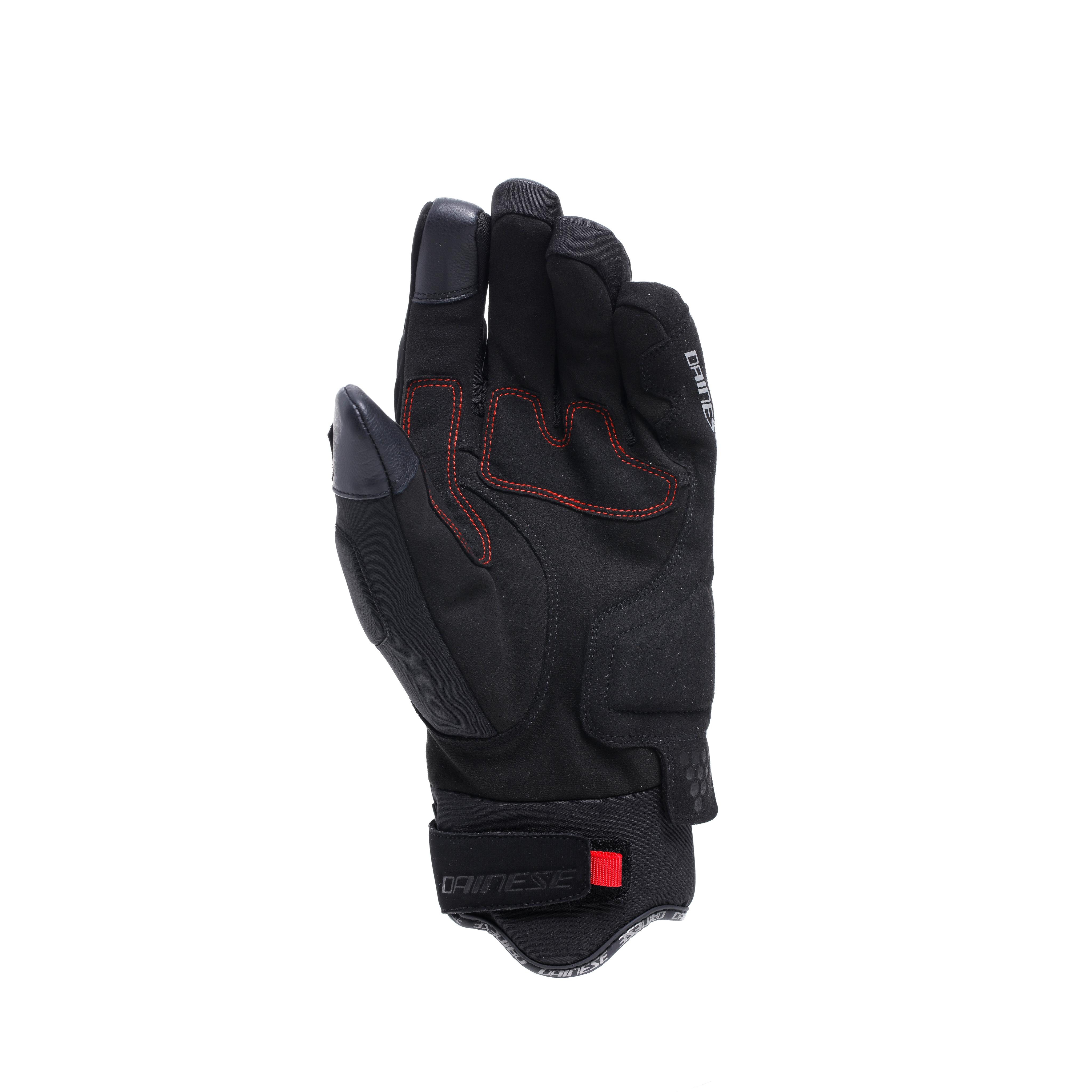 FULMINE D-DRY&reg; - MEN'S WATERPROOF MOTORCYCLE GLOVES - BLACK/BLACK/RED - 3