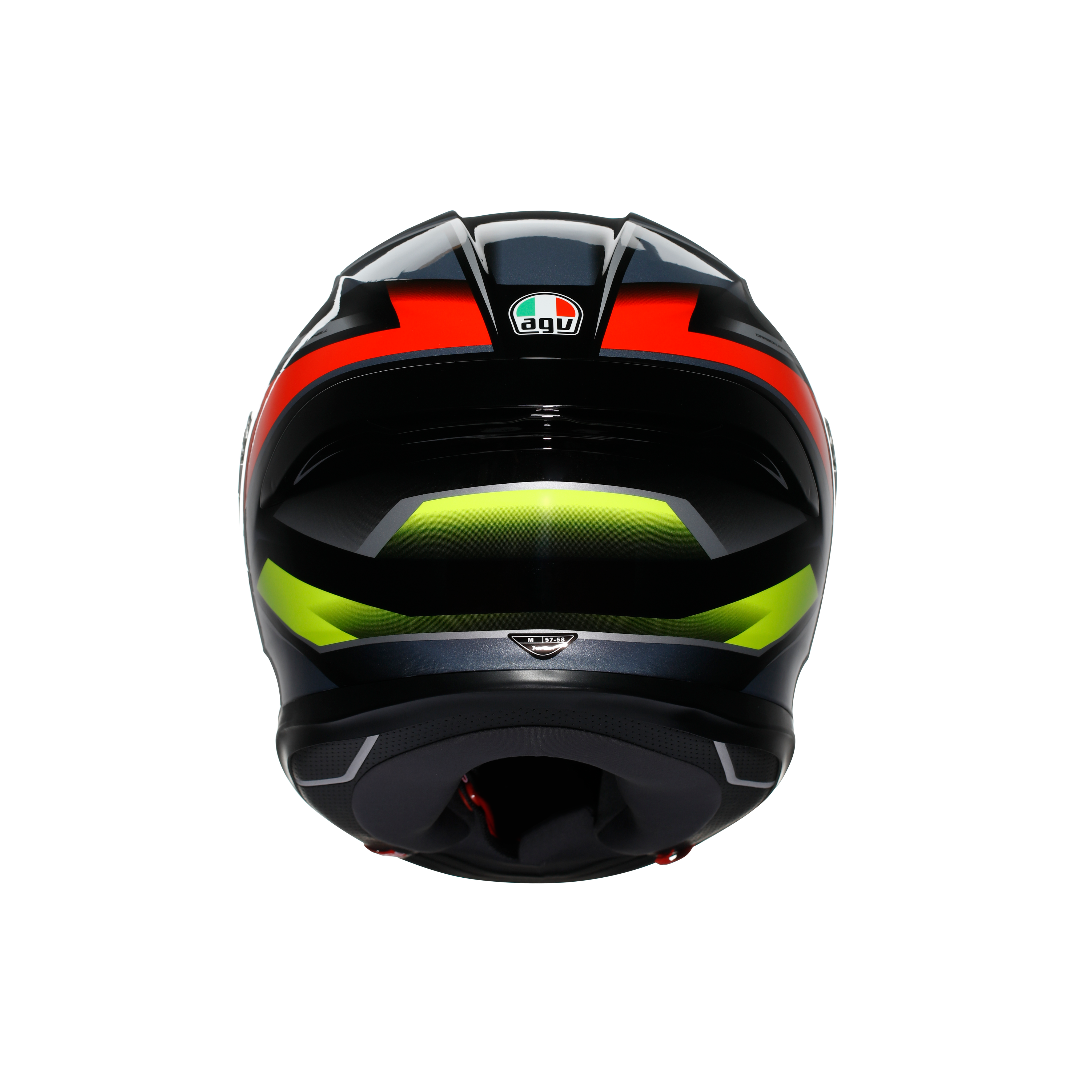 K6 S ERAZER BLACK/RED/YELLOW FLUO - MOTORBIKE FULL FACE HELMET DOT (E2206) -  - 3
