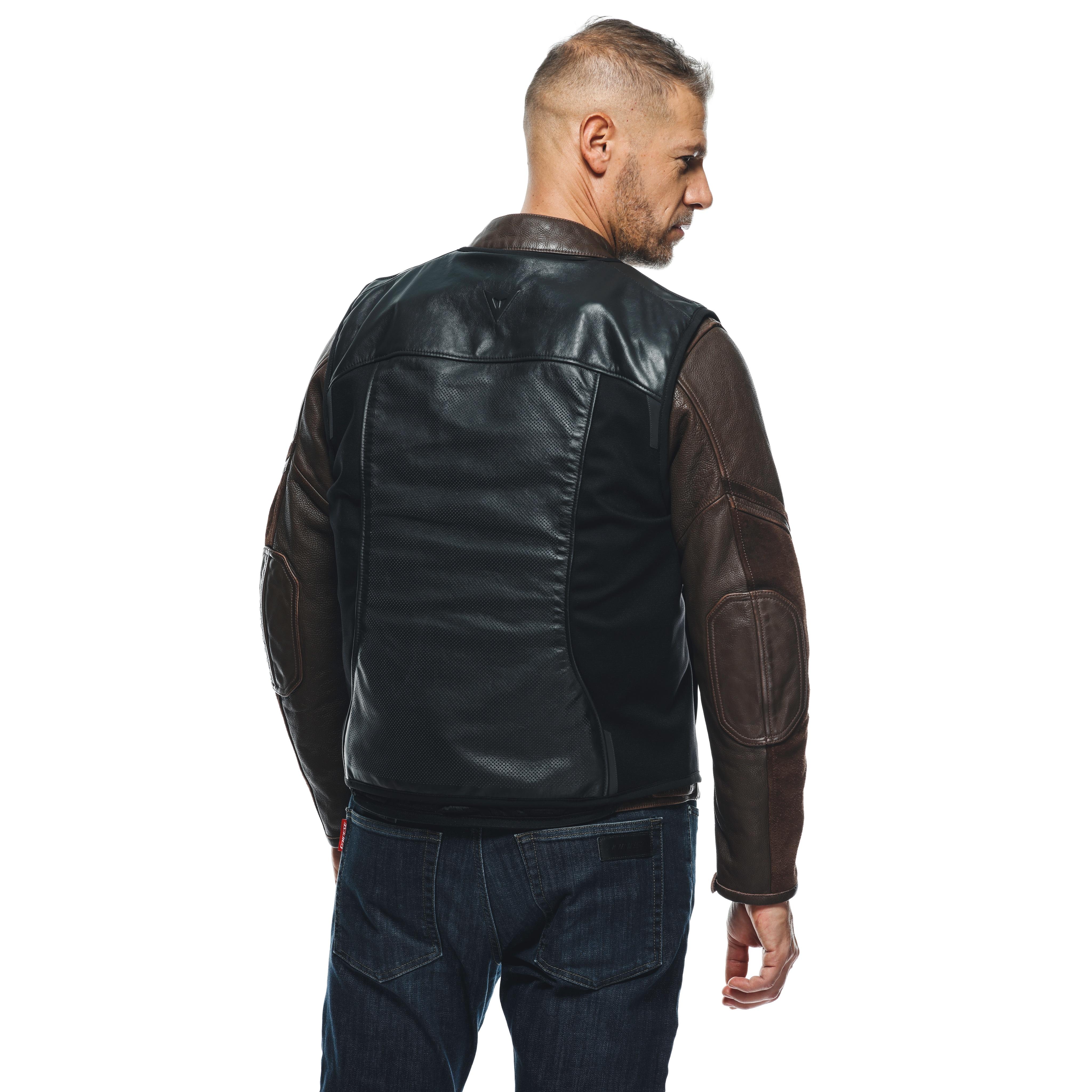 SMART JACKET LEATHER - GILET MOTO IN PELLE CON AIRBAG INTEGRATO UOMO - BLACK - 9