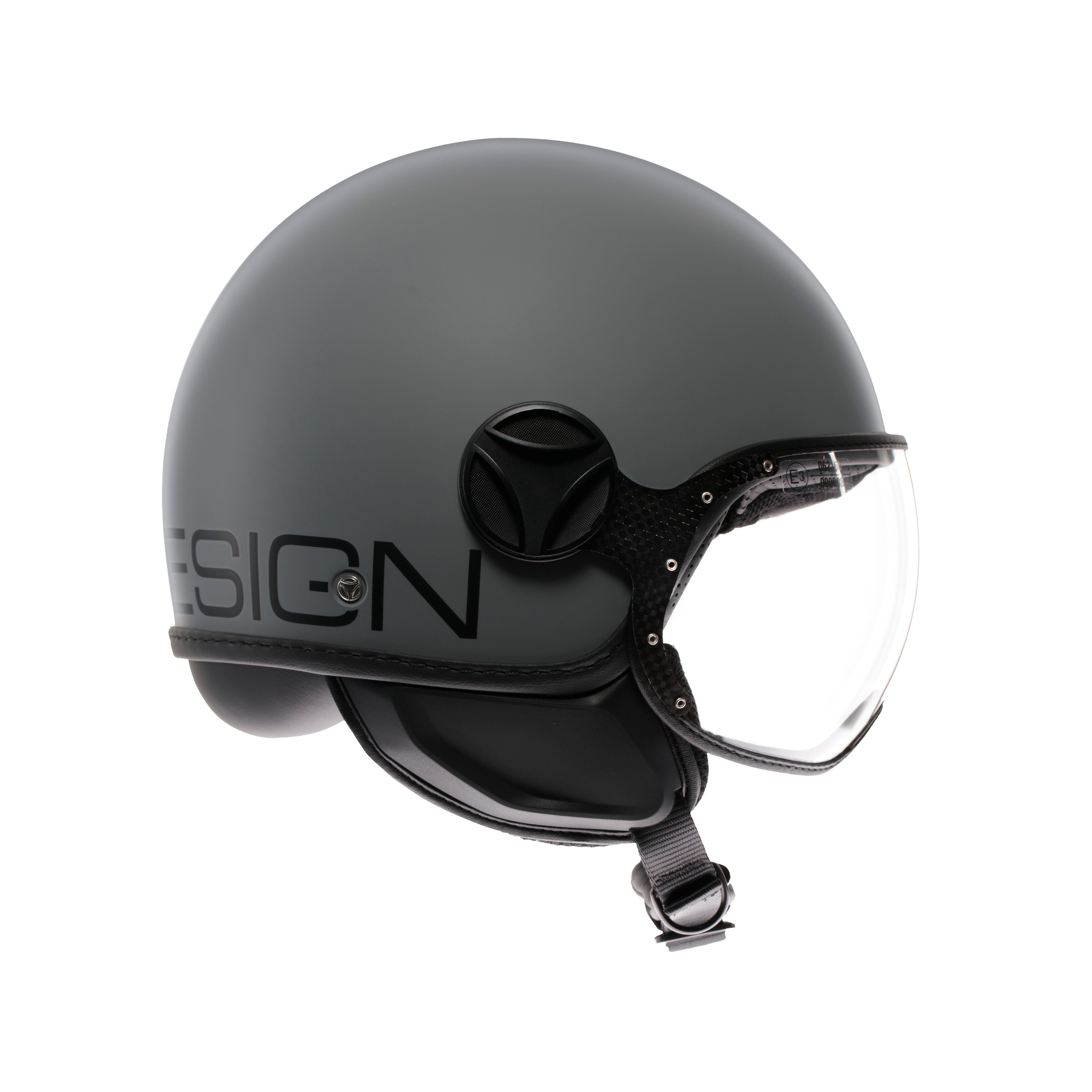 MOMODESIGN FGTR CLASSIC MATT GRAU / SCHWARZ - JET-HELM MIT VISIER E2206 -  - 3