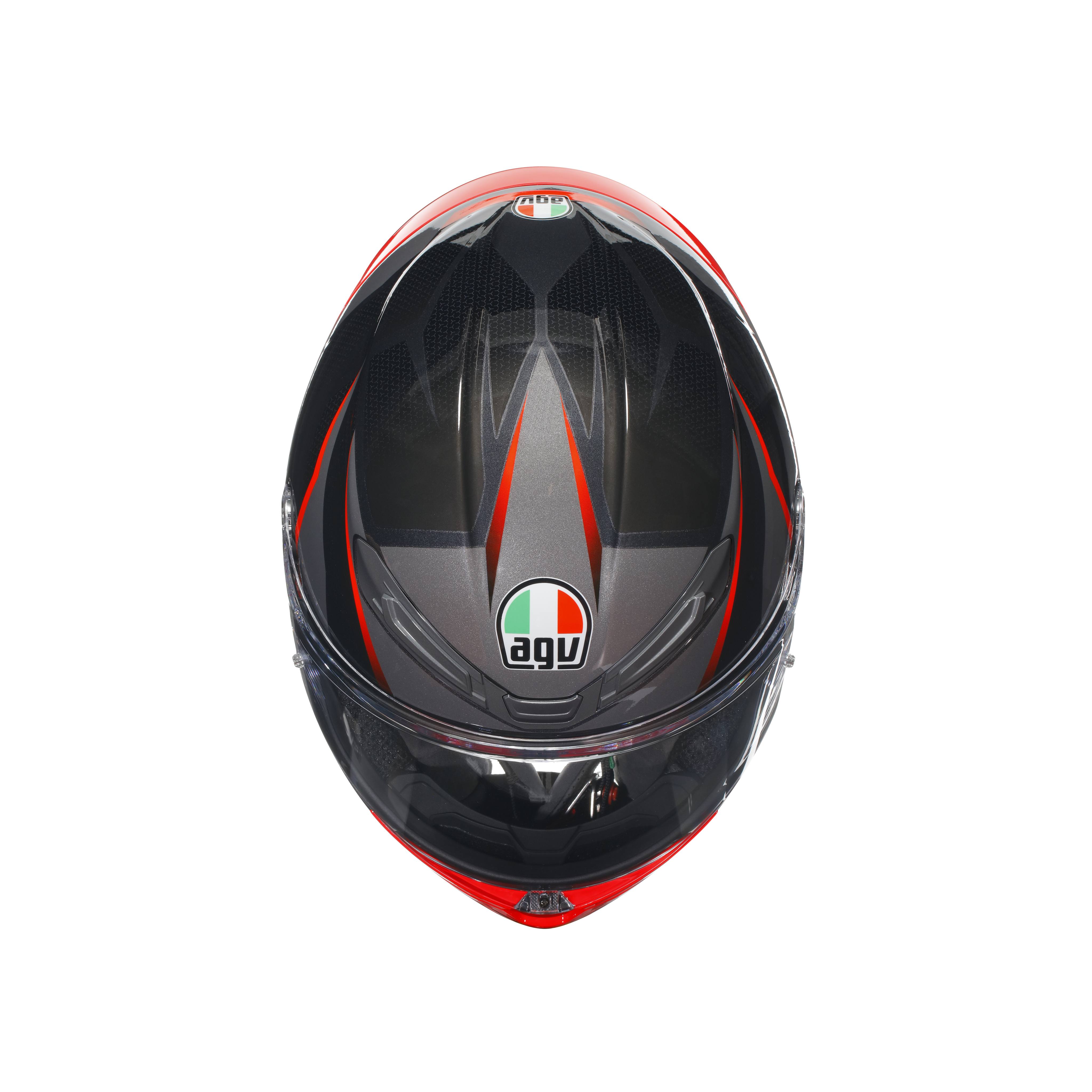 K6 S SLASHCUT BLACK/GREY/RED - MOTORBIKE FULL FACE HELMET DOT (E2206) -  - 5