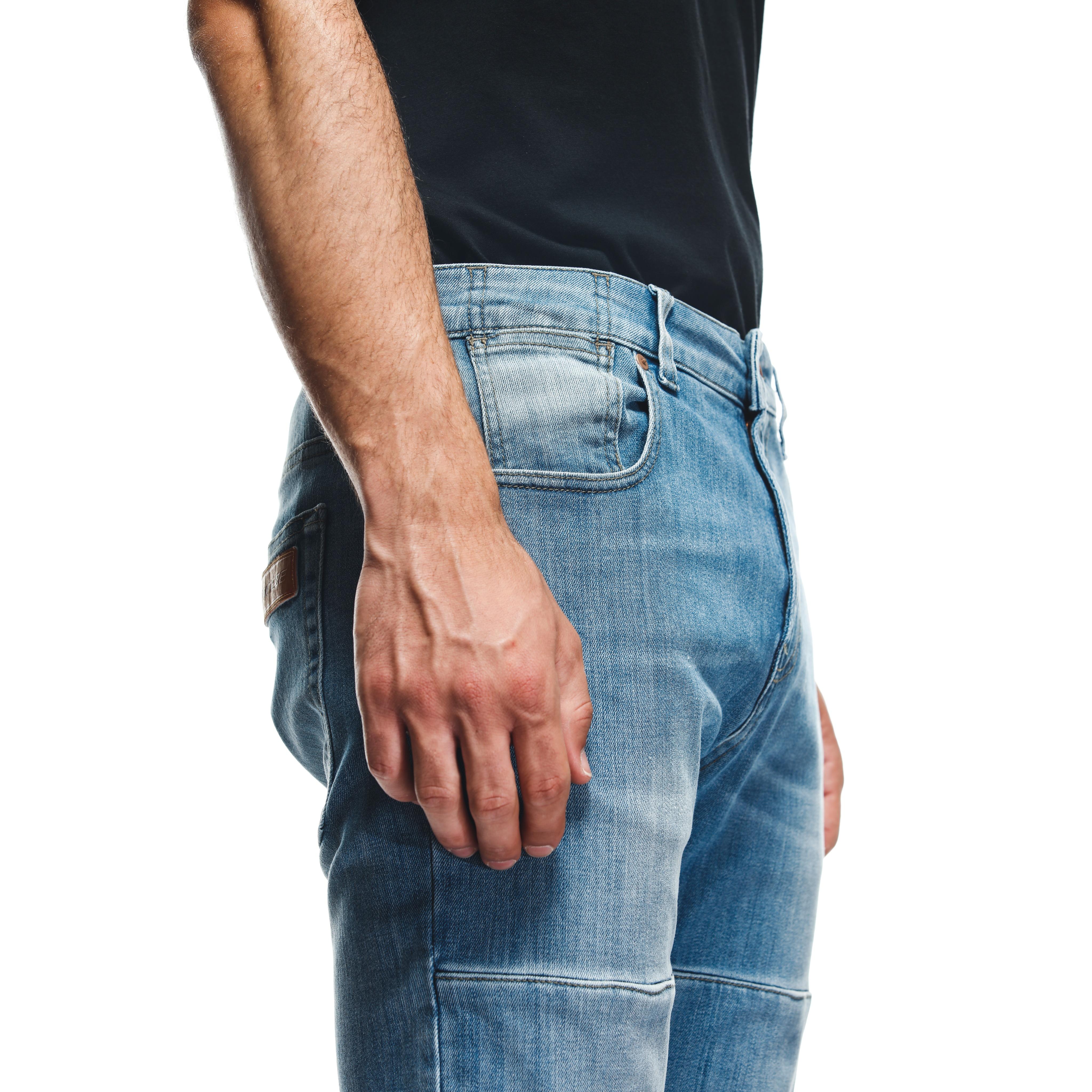 DENIM STONE SLIM - MEN'S MOTORCYCLE JEANS - LIGHT-BLUE - 9