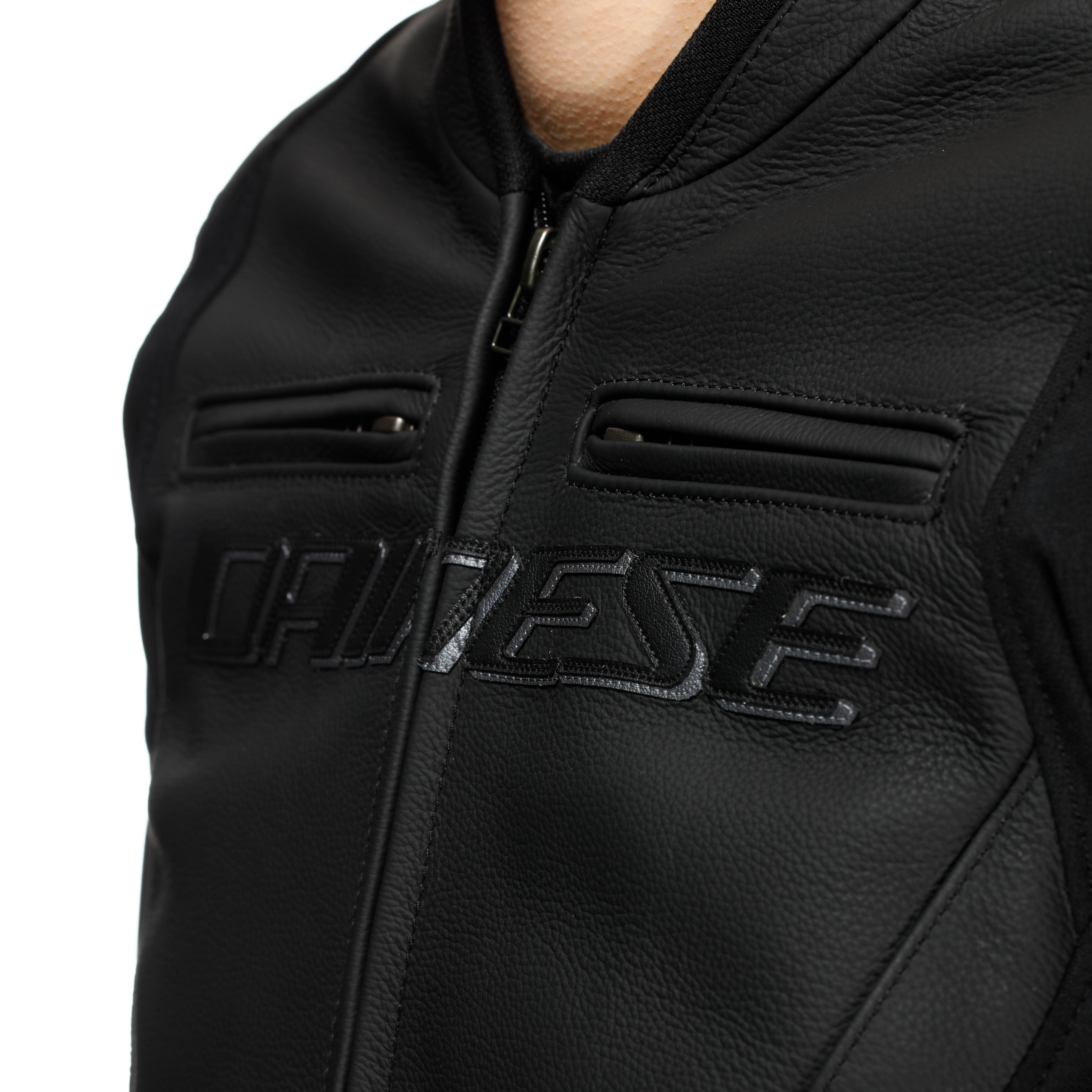 RACING 5 - CHAQUETA MOTO DE CUERO MUJER - BLACK/BLACK - 8