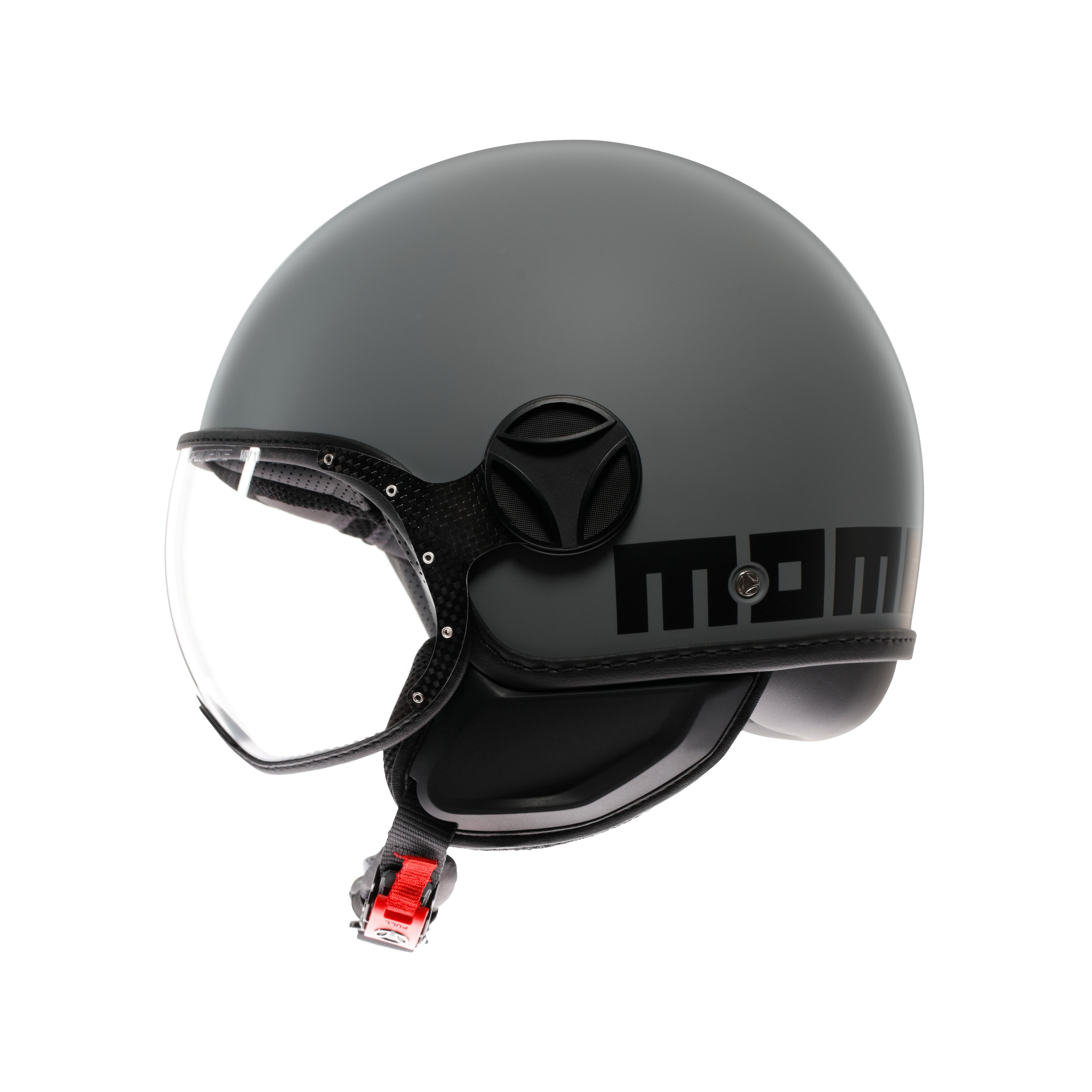 MOMODESIGN FGTR CLASSIC MATT GRAU / SCHWARZ - JET-HELM MIT VISIER E2206 -  - 4