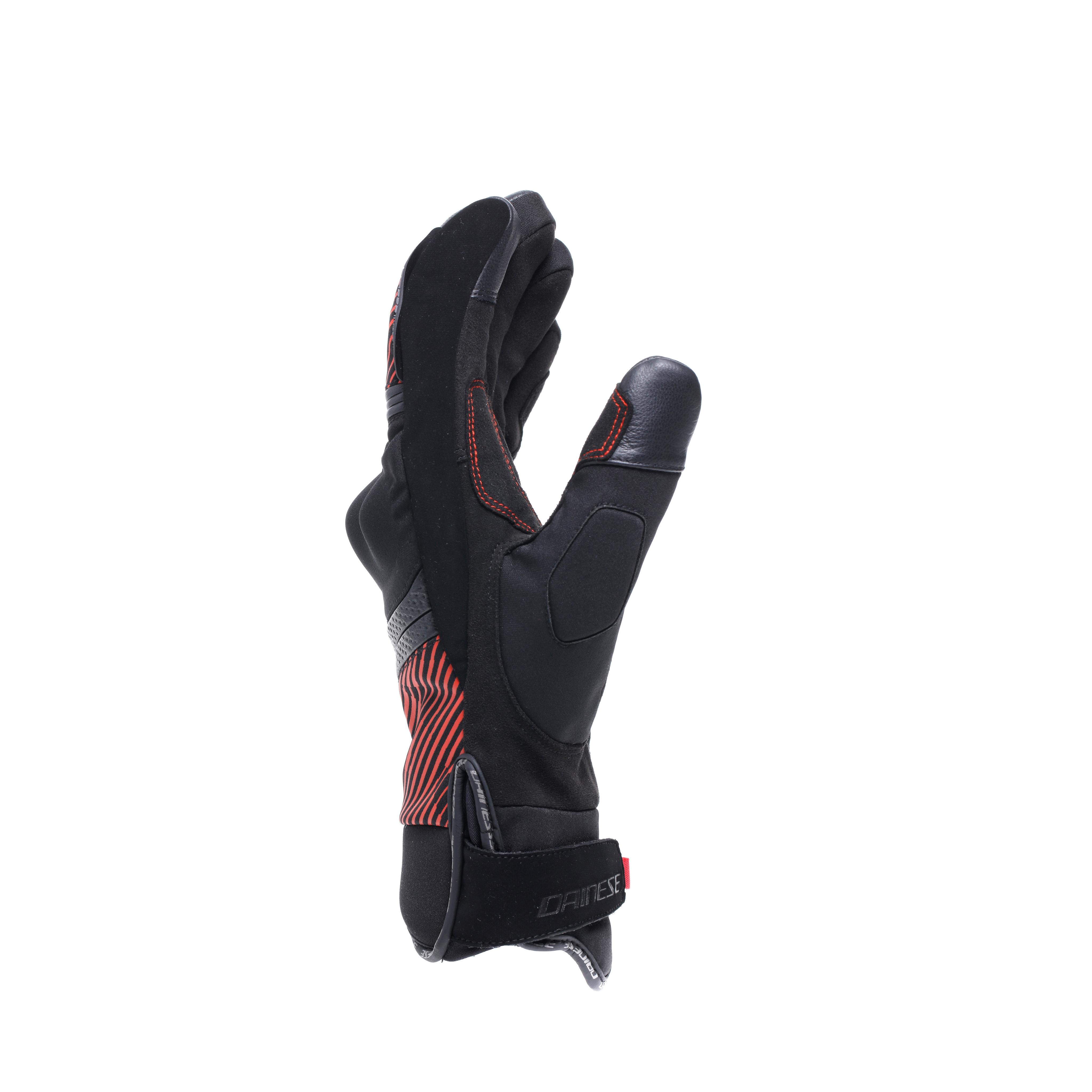 FULMINE D-DRY&reg; - MEN'S WATERPROOF MOTORCYCLE GLOVES - BLACK/BLACK/RED - 2