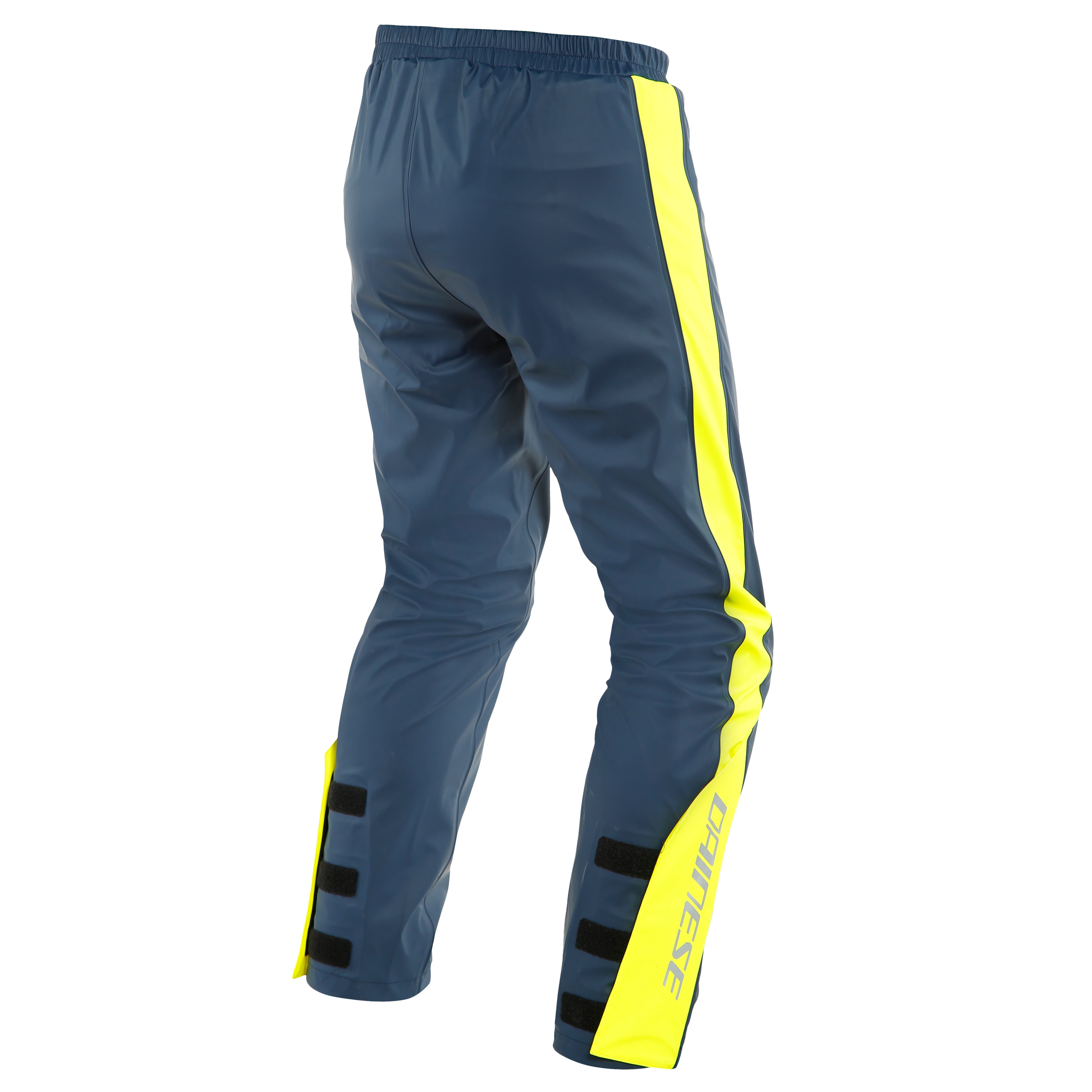 STORM 2 - UNISEX MOTORCYCLE RAIN PANTS - BLACK-IRIS/FLUO-YELLOW - 2