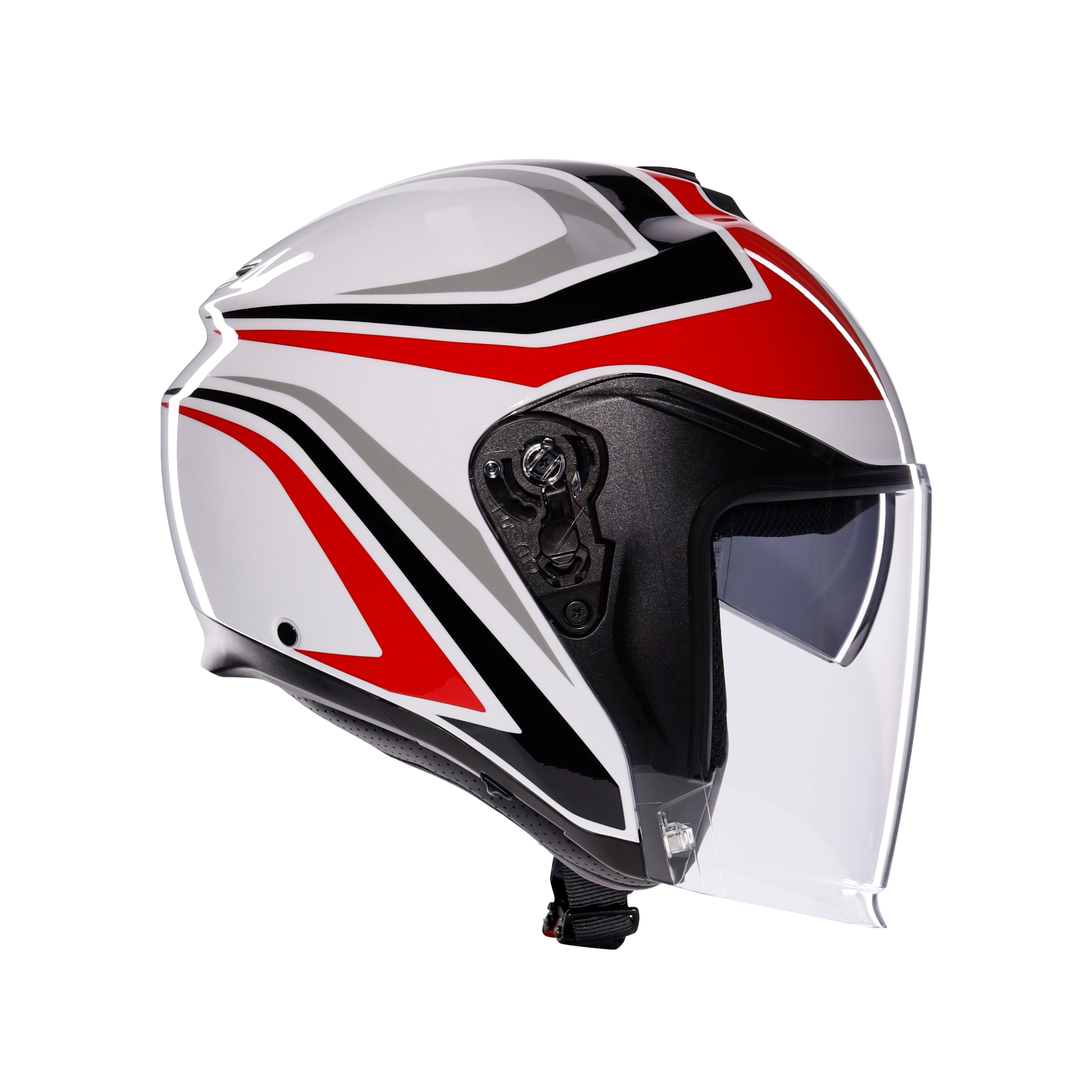 IRIDES TOLOSA BLACK/GREY/RED - CASQUE MOTO JET E2206 -  - 1