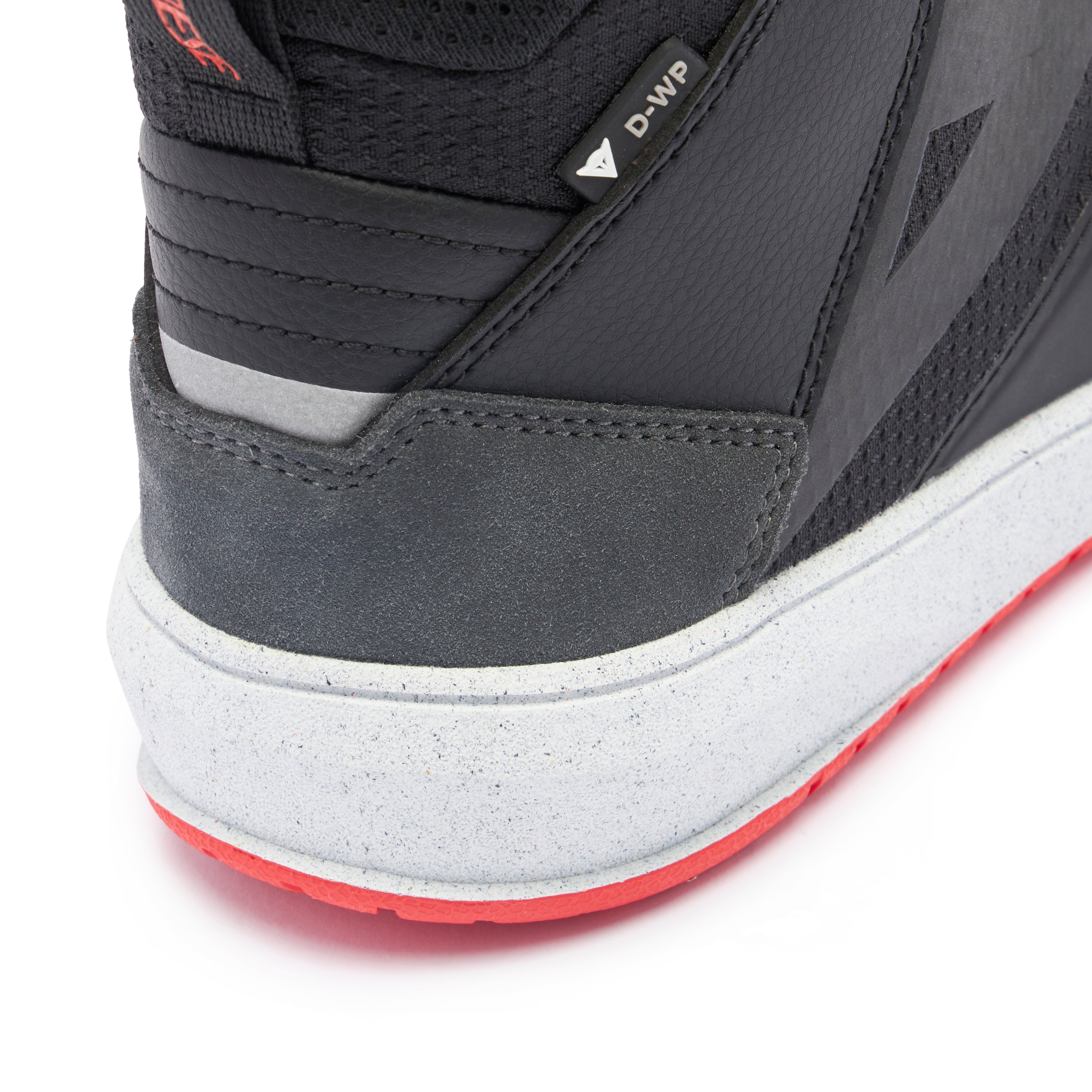 SUBURB D-WP - CHAUSSURES MOTO IMPERMEABILES  HOMME - BLACK/WHITE/RED-LAVA - 9