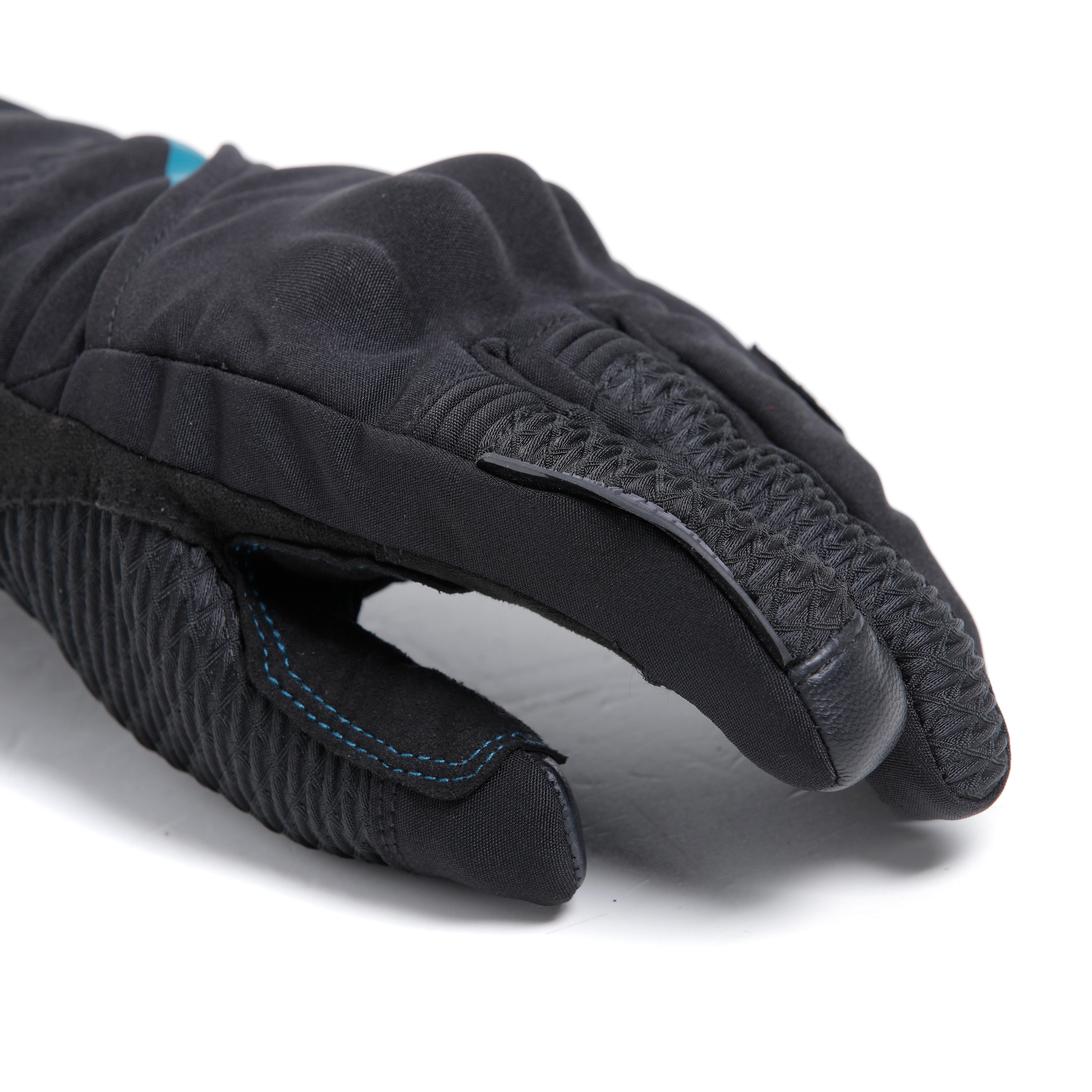TRENTO D-DRY&reg; - WOMEN'S WATERPROOF MOTORCYCLE GLOVES - BLACK/OCEAN-DEPTHS - 8