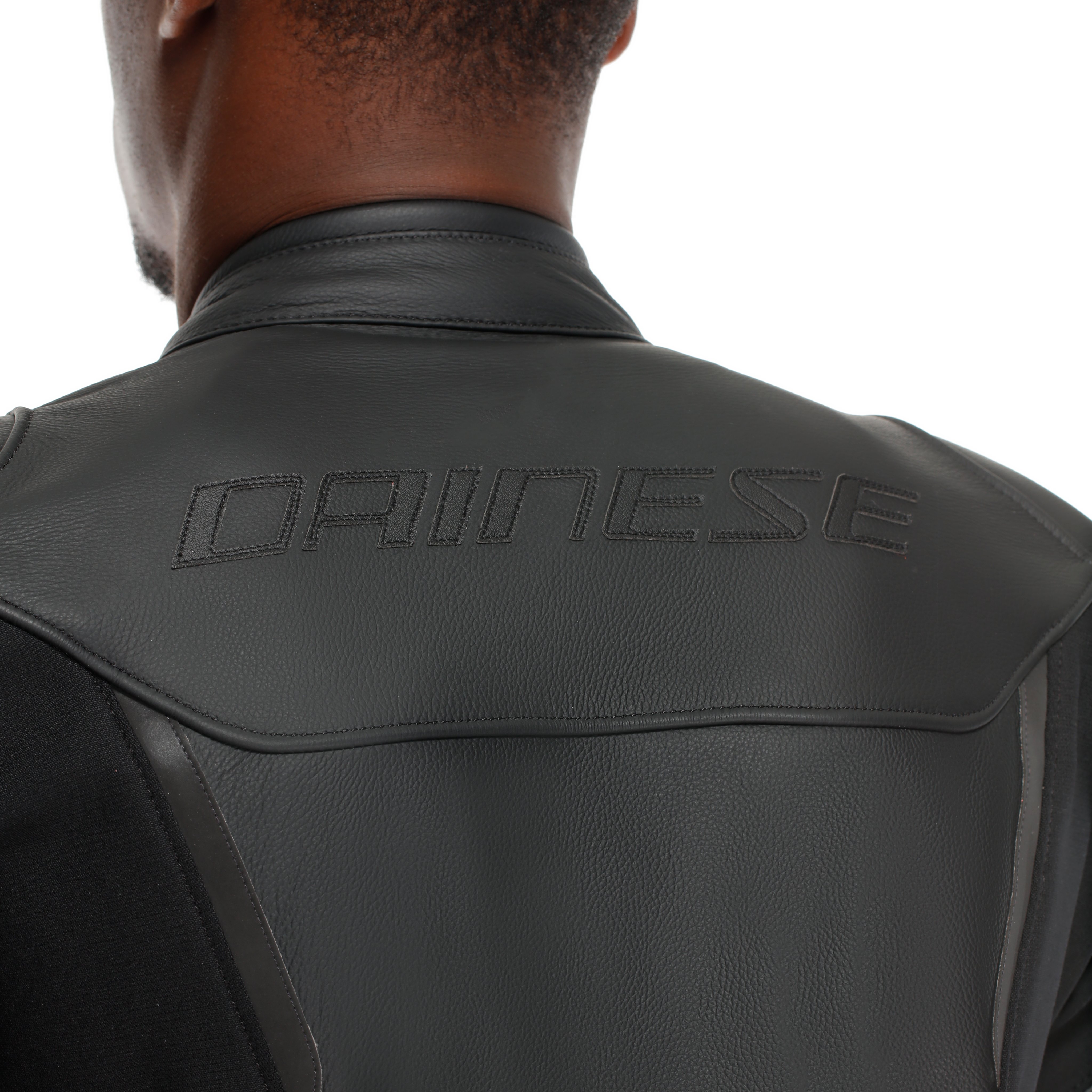 IPERATTIVA - HERREN-MOTORKRADJACKE AUS LEDER UND STOFF - BLACK/BLACK - 13