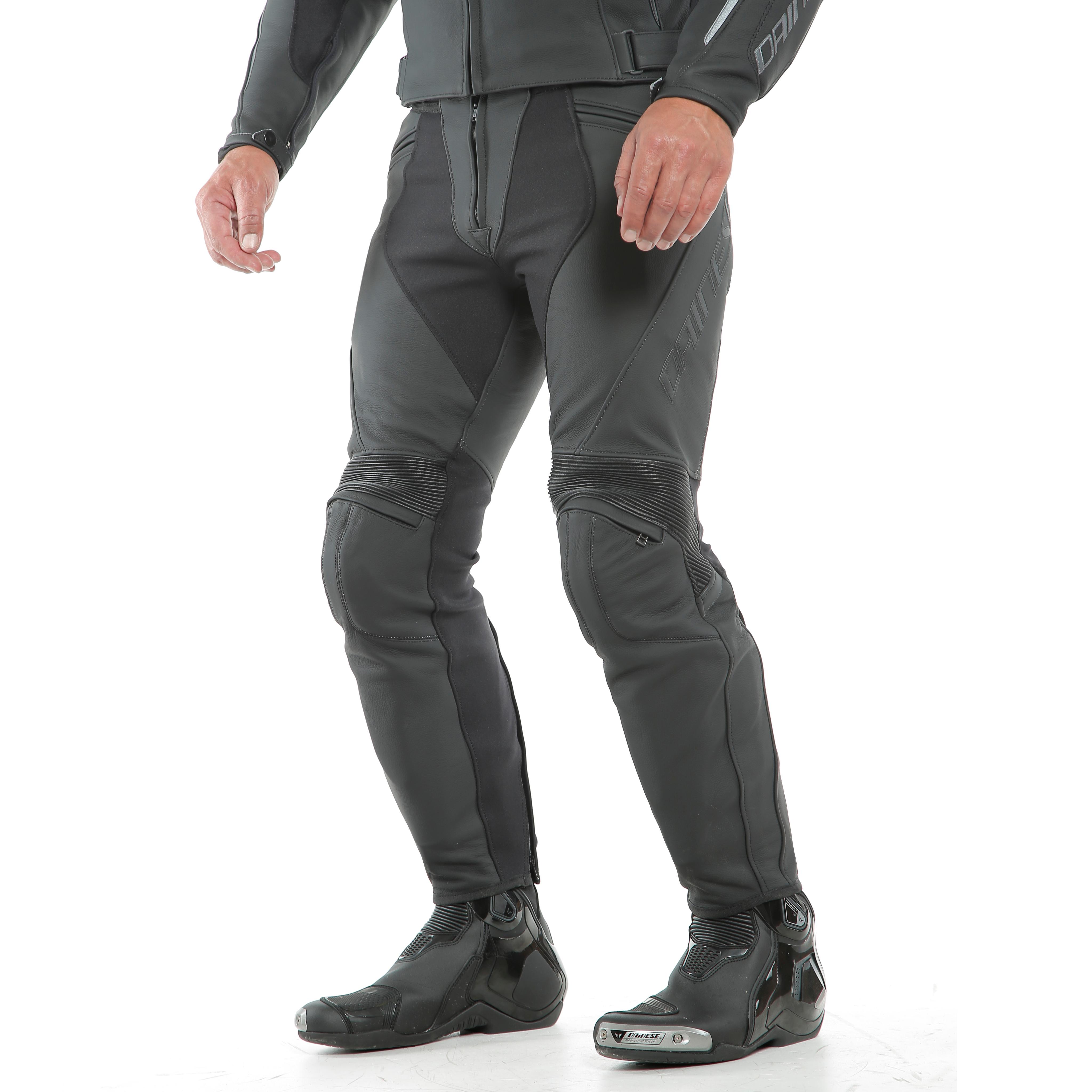 PONY 3 LEATHER PANTS - BLACK-MATT - 4
