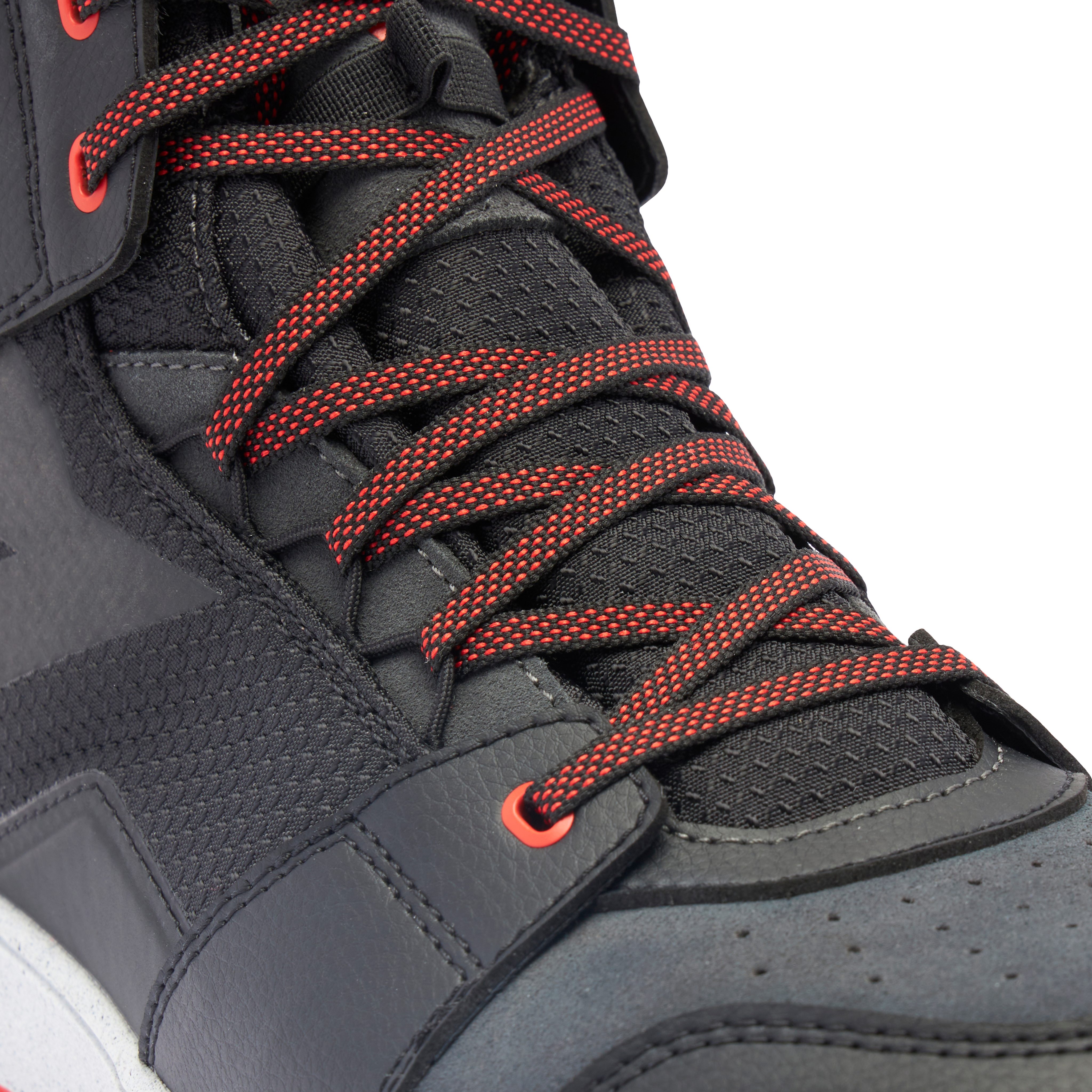 SUBURB D-WP - CHAUSSURES MOTO IMPERMEABILES  HOMME - BLACK/WHITE/RED-LAVA - 6