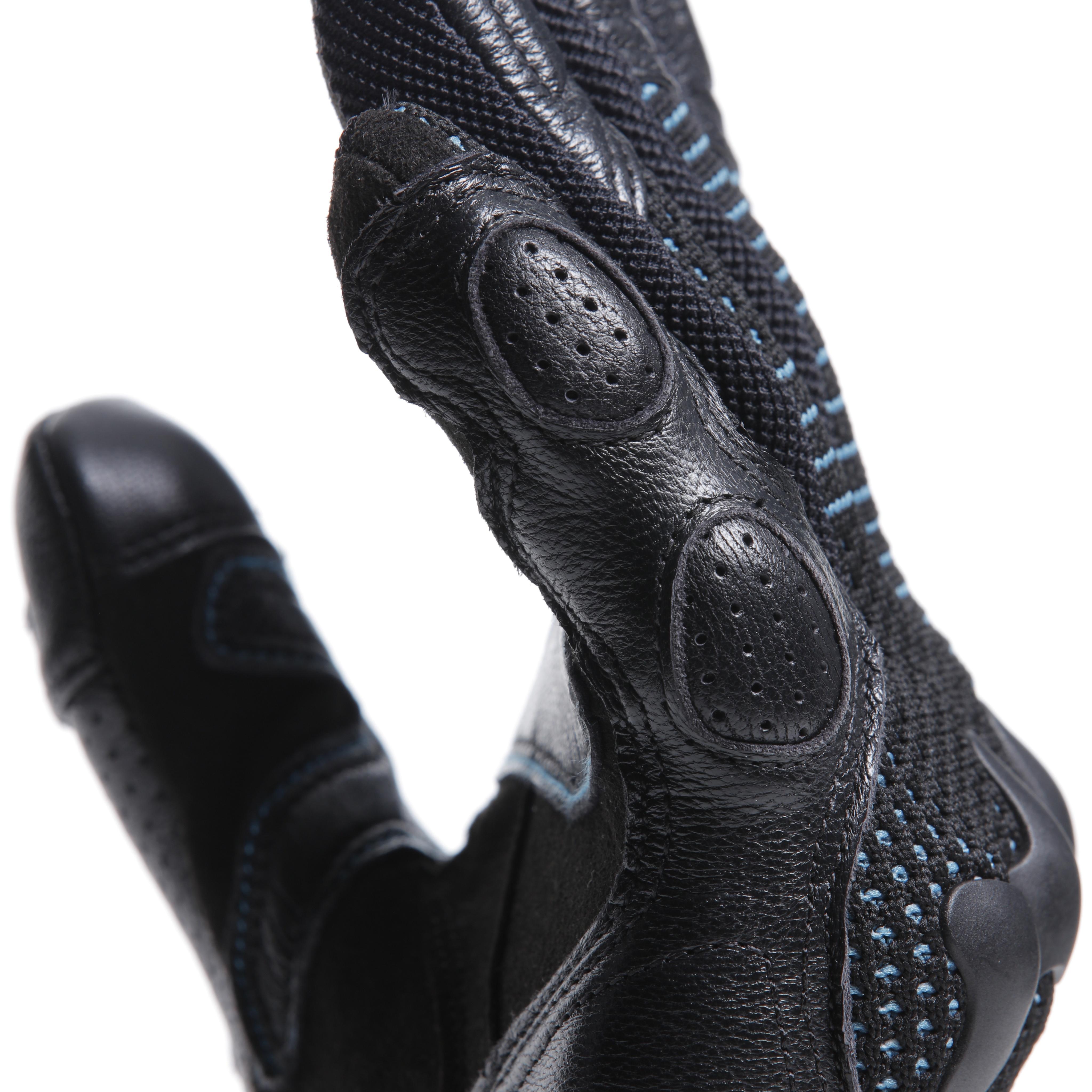 UNRULY ERGO-TEK - WOMEN'S MOTORCYCLE TEXTILE GLOVES - BLACK/OCEAN-DEPTHS - 10