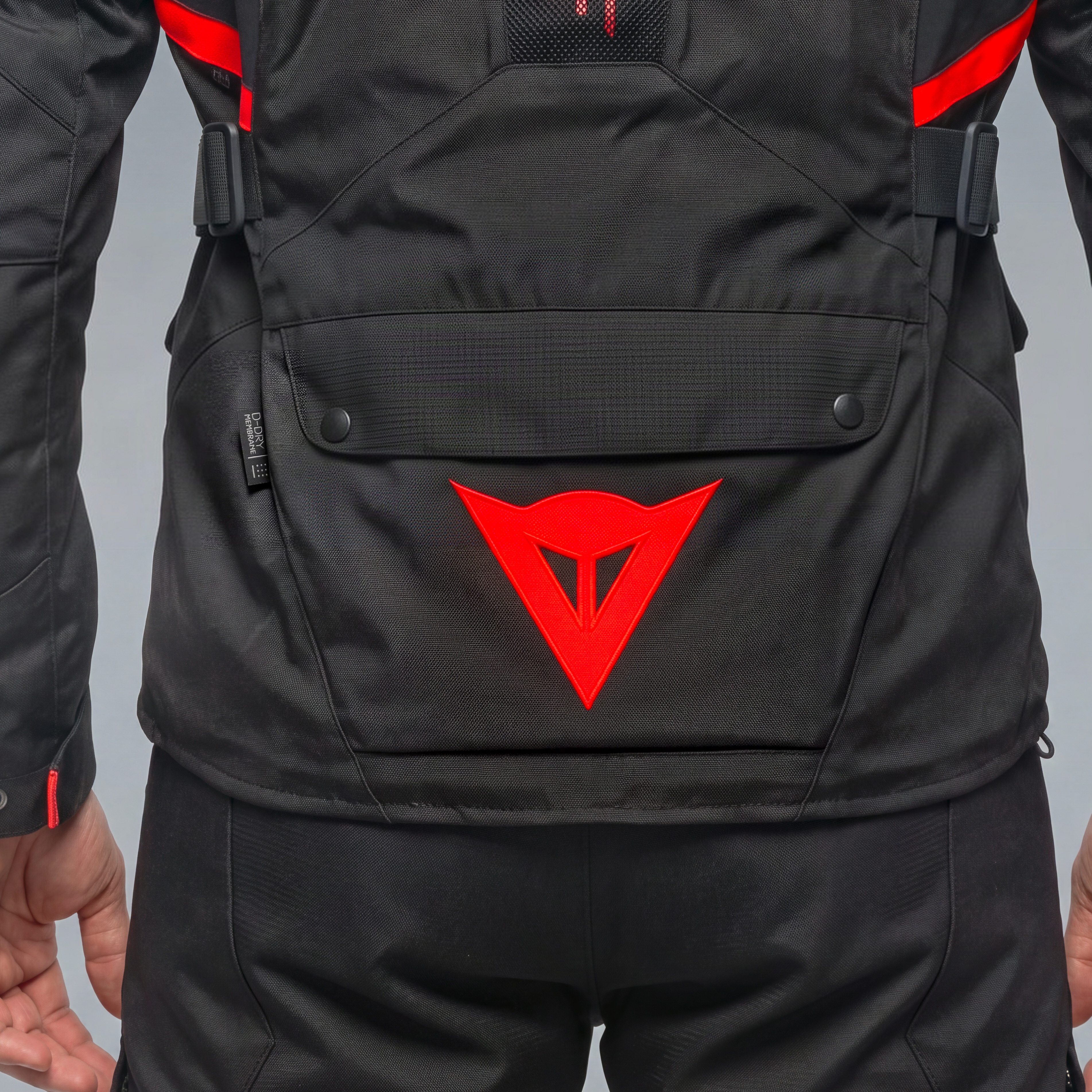 TEMPEST 4 D-DRY - MOTORCYCLE JACKET WATERPROOF MEN - BLACK/BLACK/RED - 6